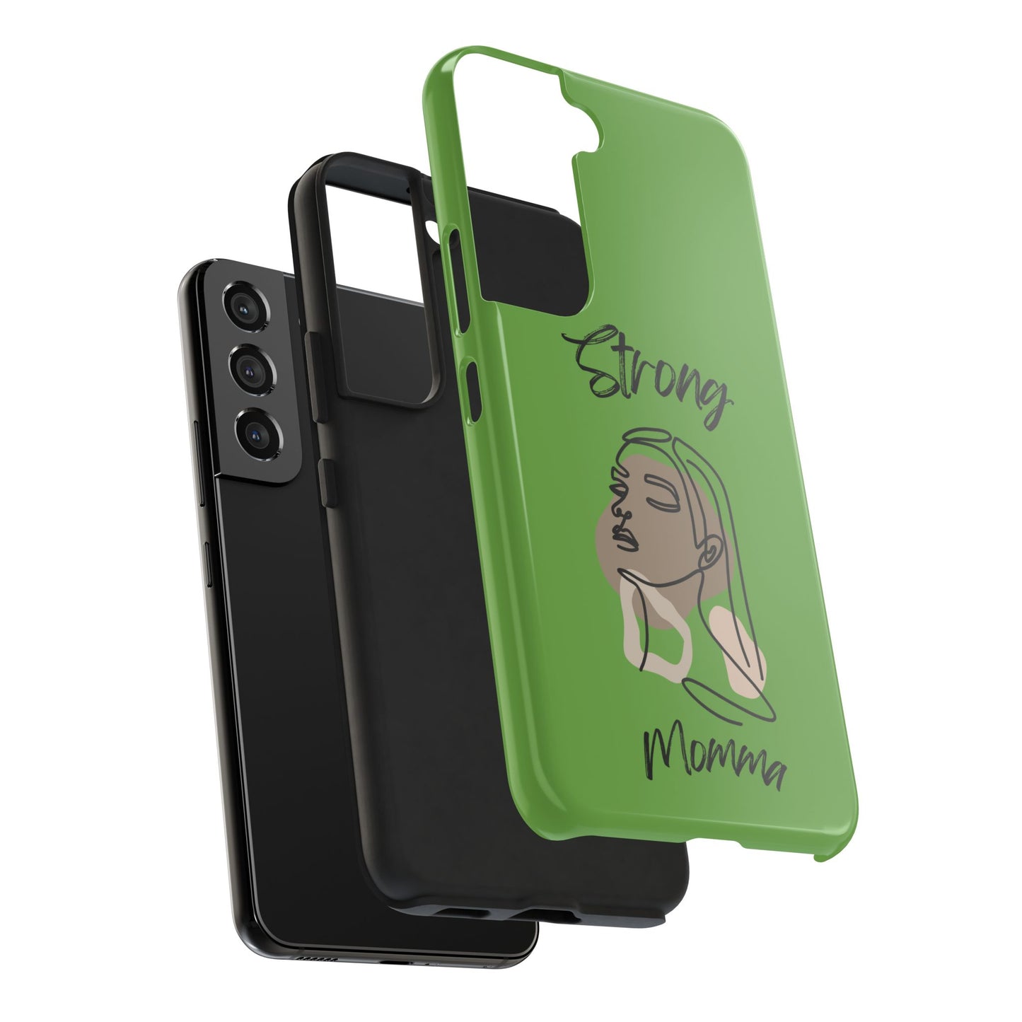 STRONG MOMMA Samsung Galaxy Tough Phone Cases (BL) Green