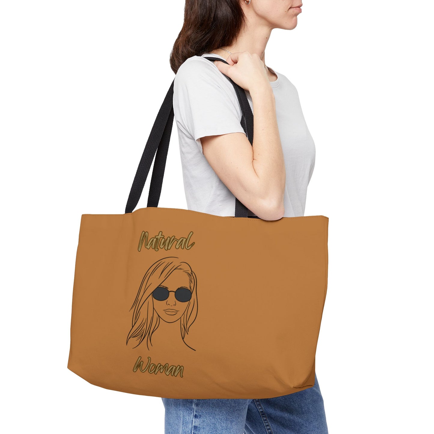Natural Woman Shades (BL) Weekender Tote Bag LIGHT BROWN