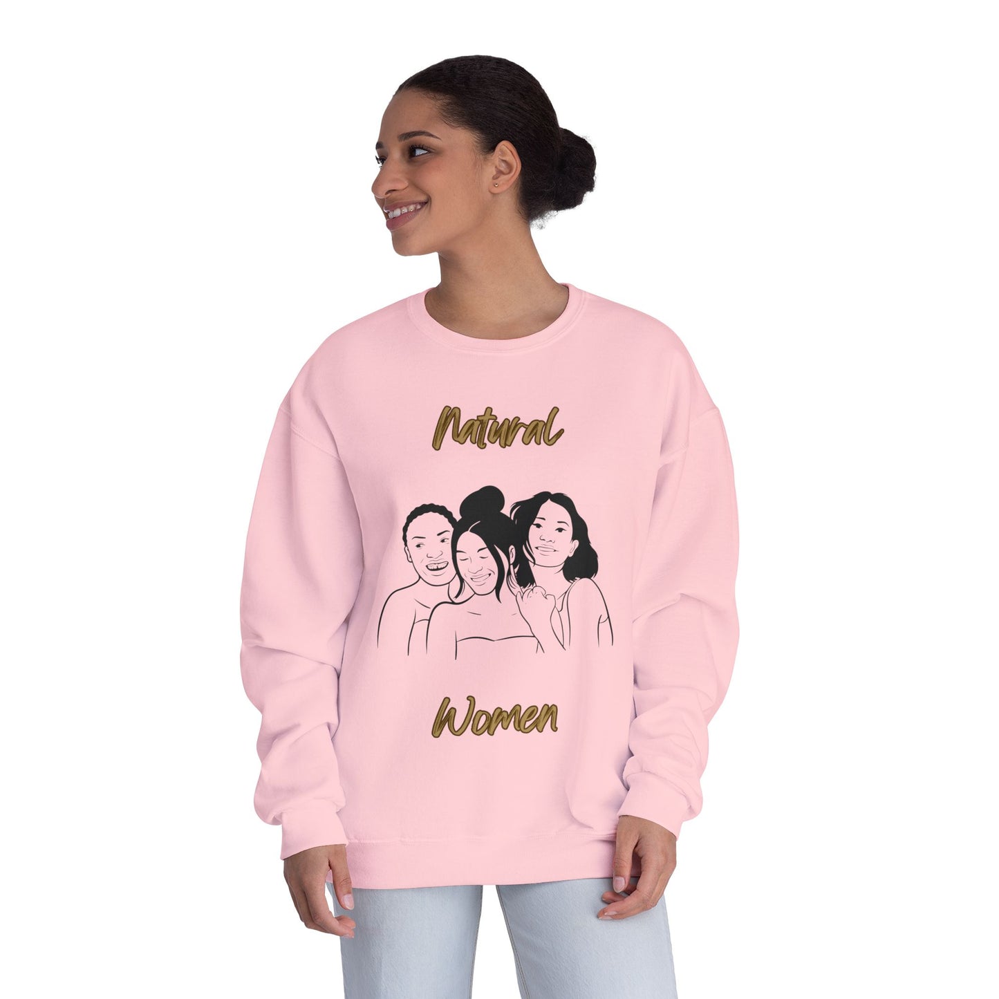 Natural Woman Laughing Friends (BL) Crewneck Sweatshirt