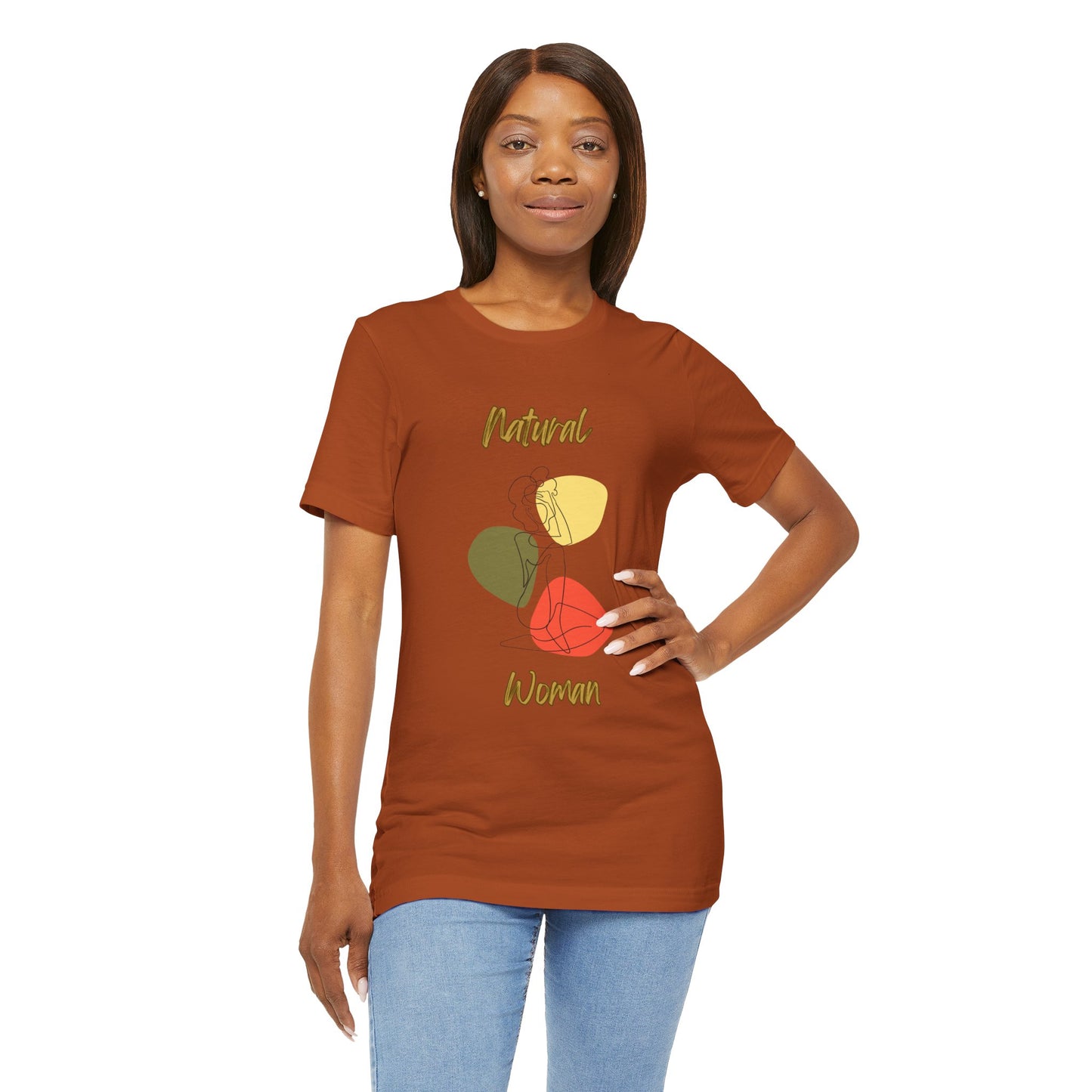 Natural Woman Colorful Pose (BL) Short Sleeve T-Shirt