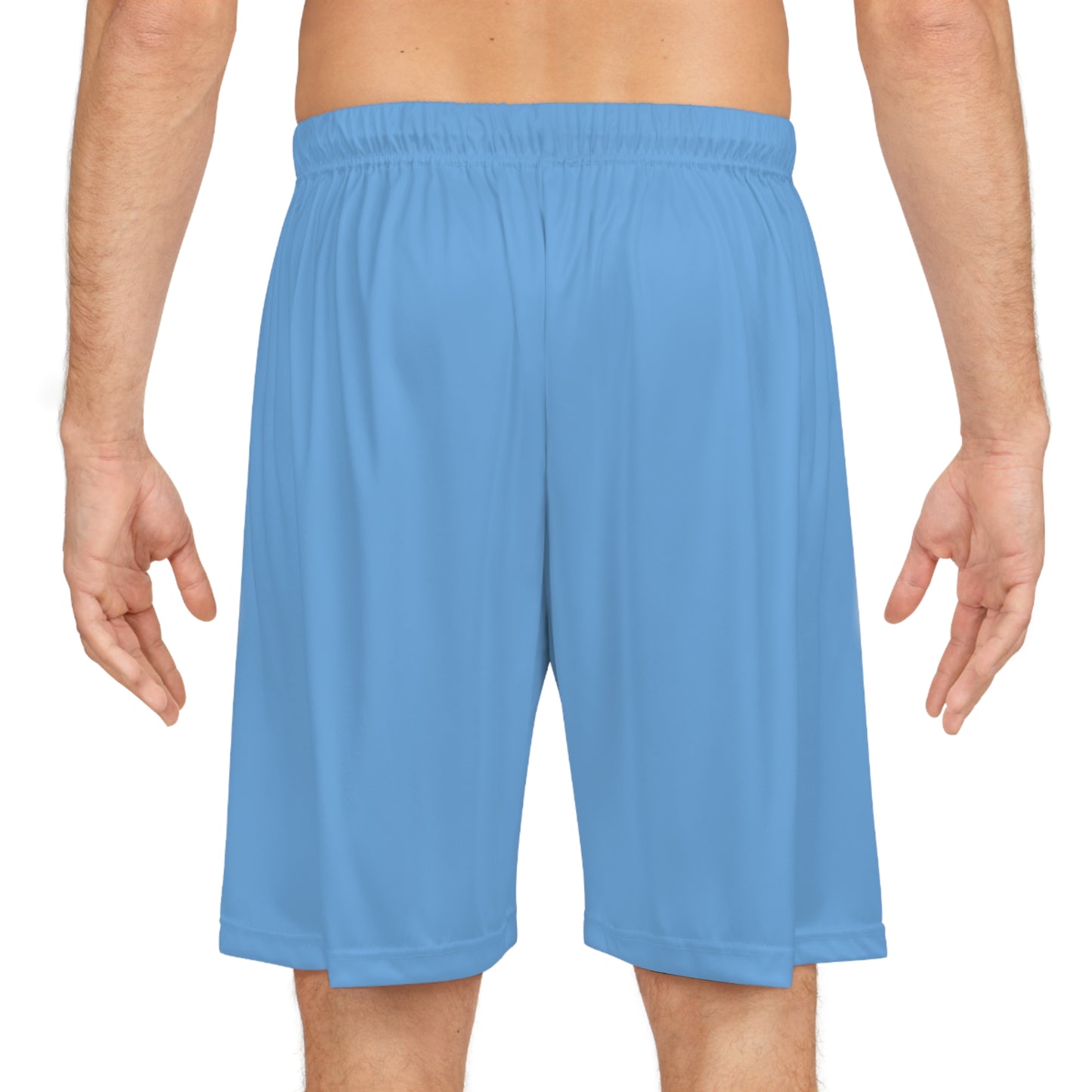 Kingdom Man (Gold) Basketball Shorts LIGHT BLUE