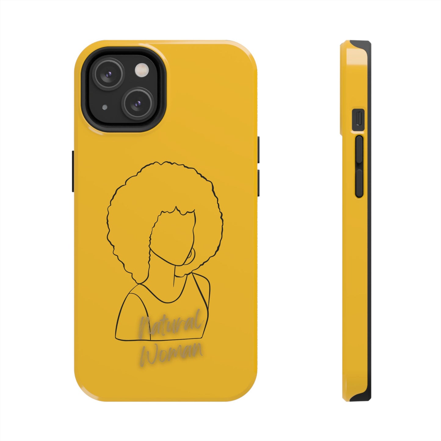 Natural Woman Afro (BL) Tough Phone Case YELLOW