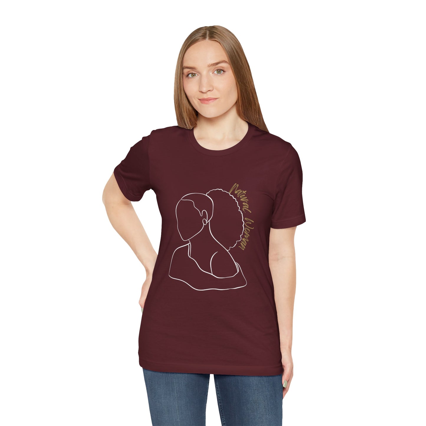 Natural Woman Behind Head Puff (WL) Short Sleeve T-Shirt
