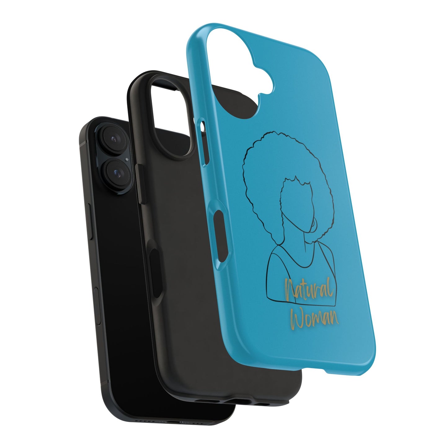 Natural Woman Afro (BL) Tough Phone Case TURQUOISE