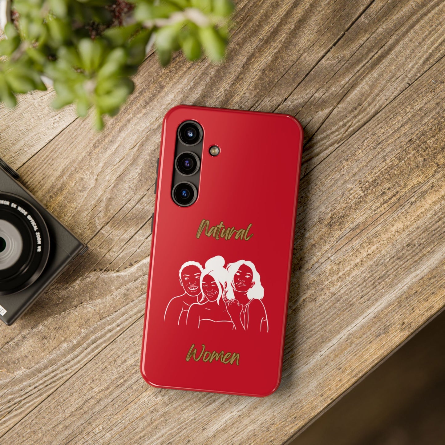 Natural Women Laughing Friends (WL)Tough Phone Cases DARK RED