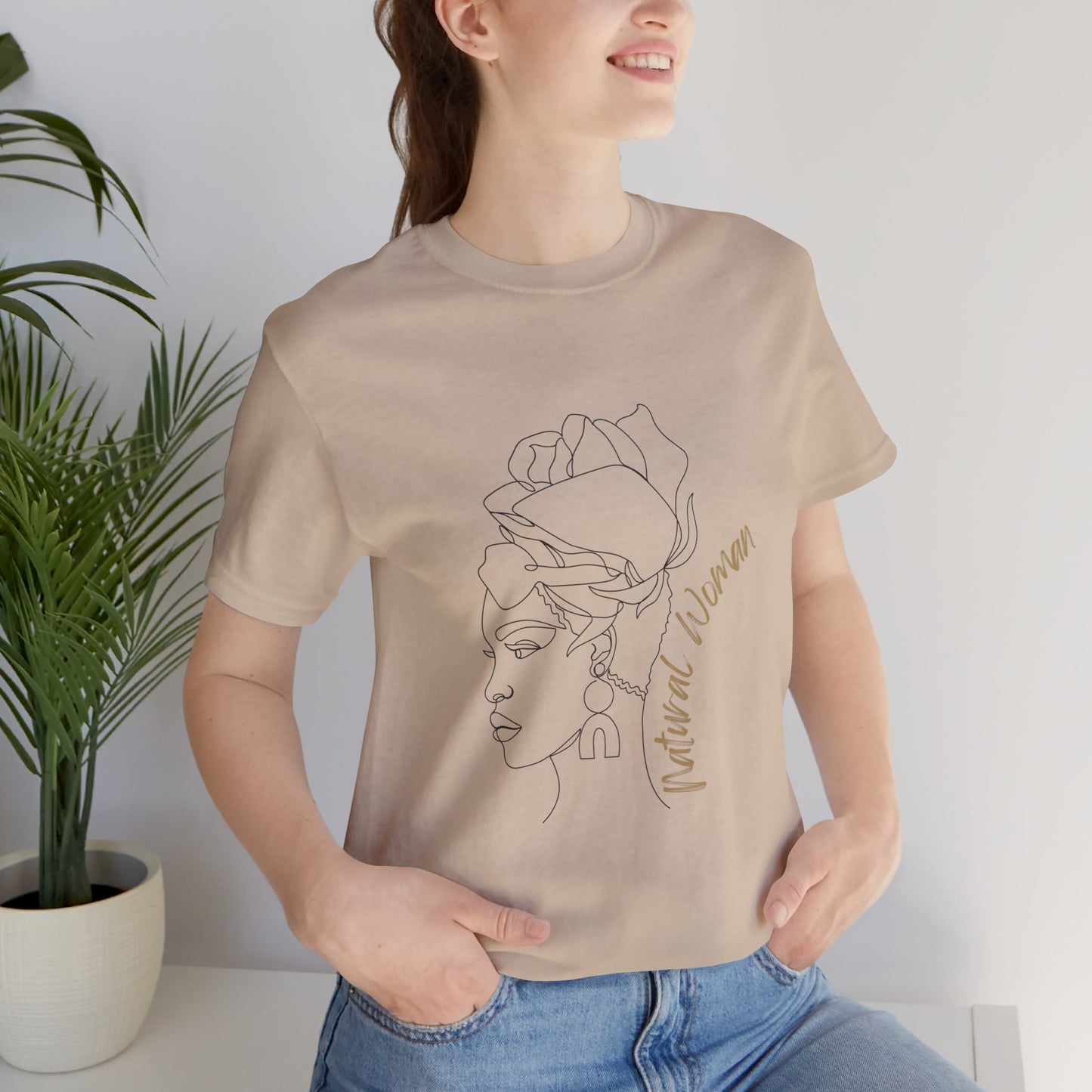 Natural Woman Flower Wrap (BL) Short Sleeve T-Shirt