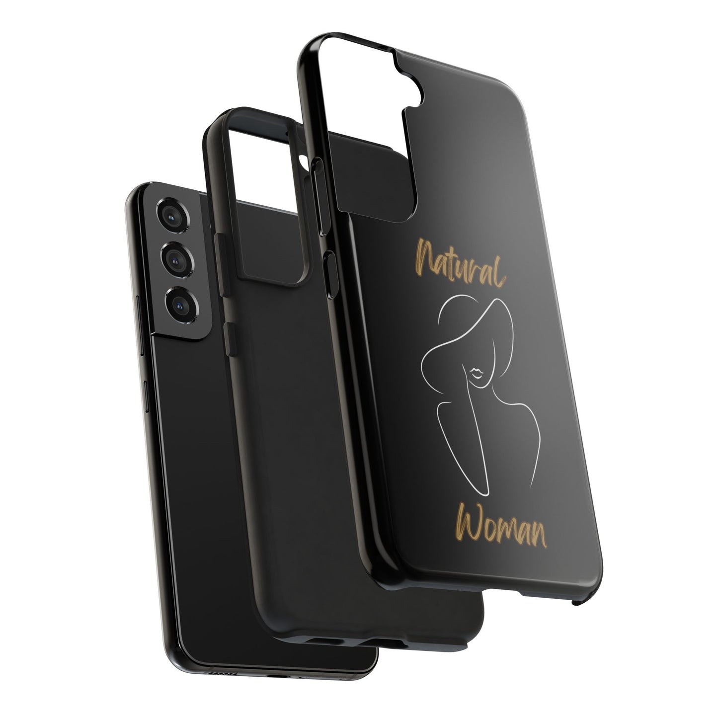 Natural Woman Sun Hat (WL) Tough Phone Cases BLACK
