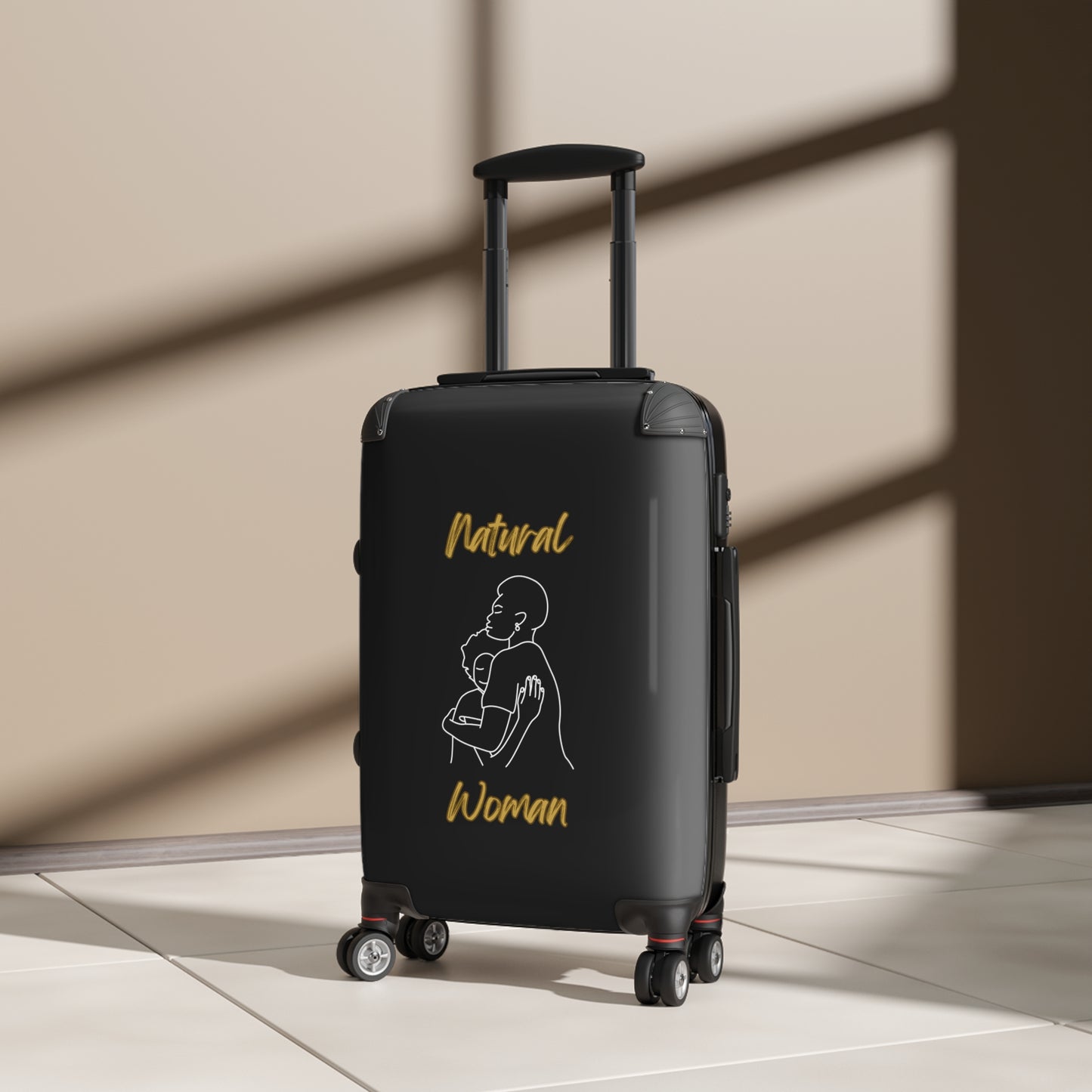 Natural Woman Safe With Momma (WL) Suitcase BLACK