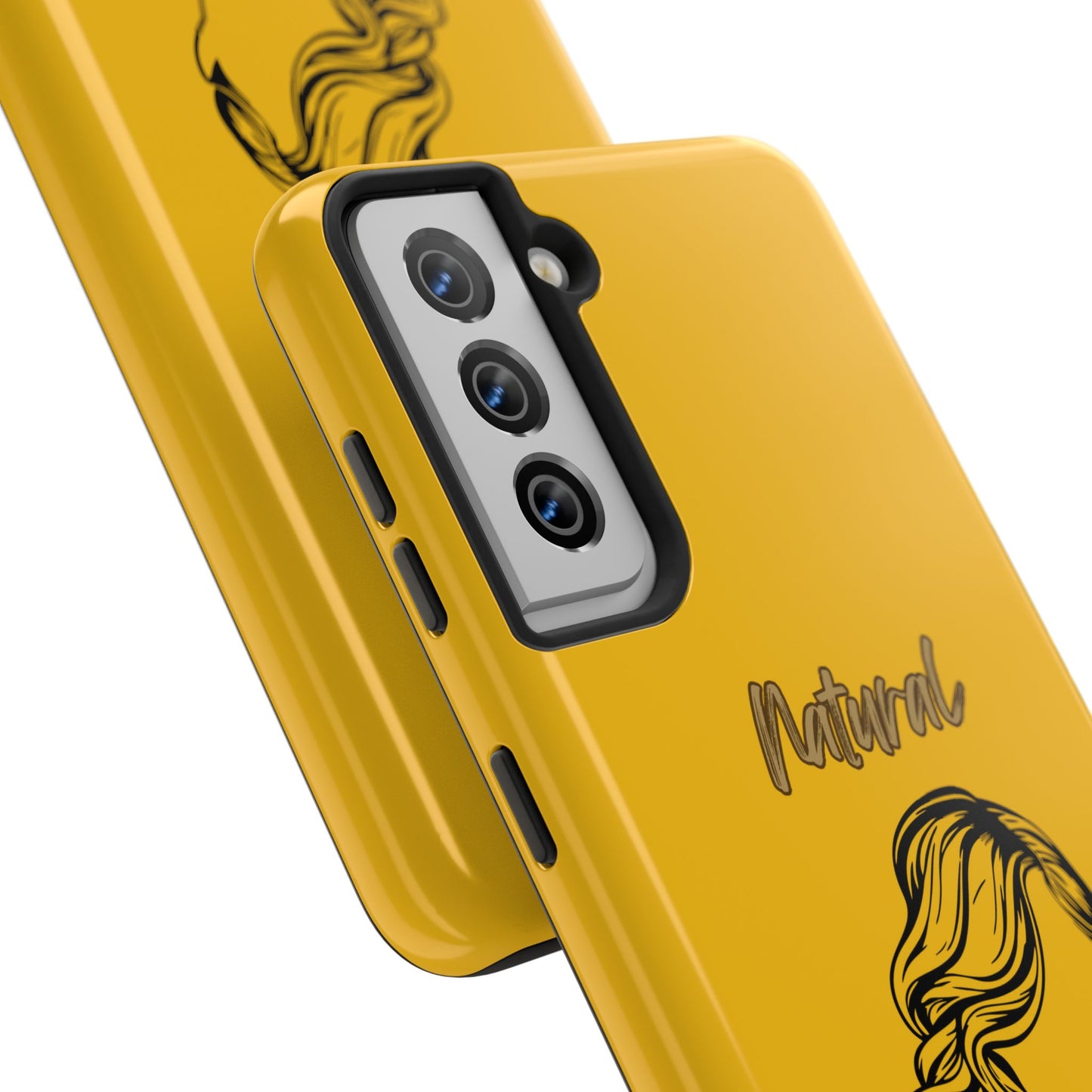Natural Woman Long Curl (BL)Tough Phone Cases YELLOW