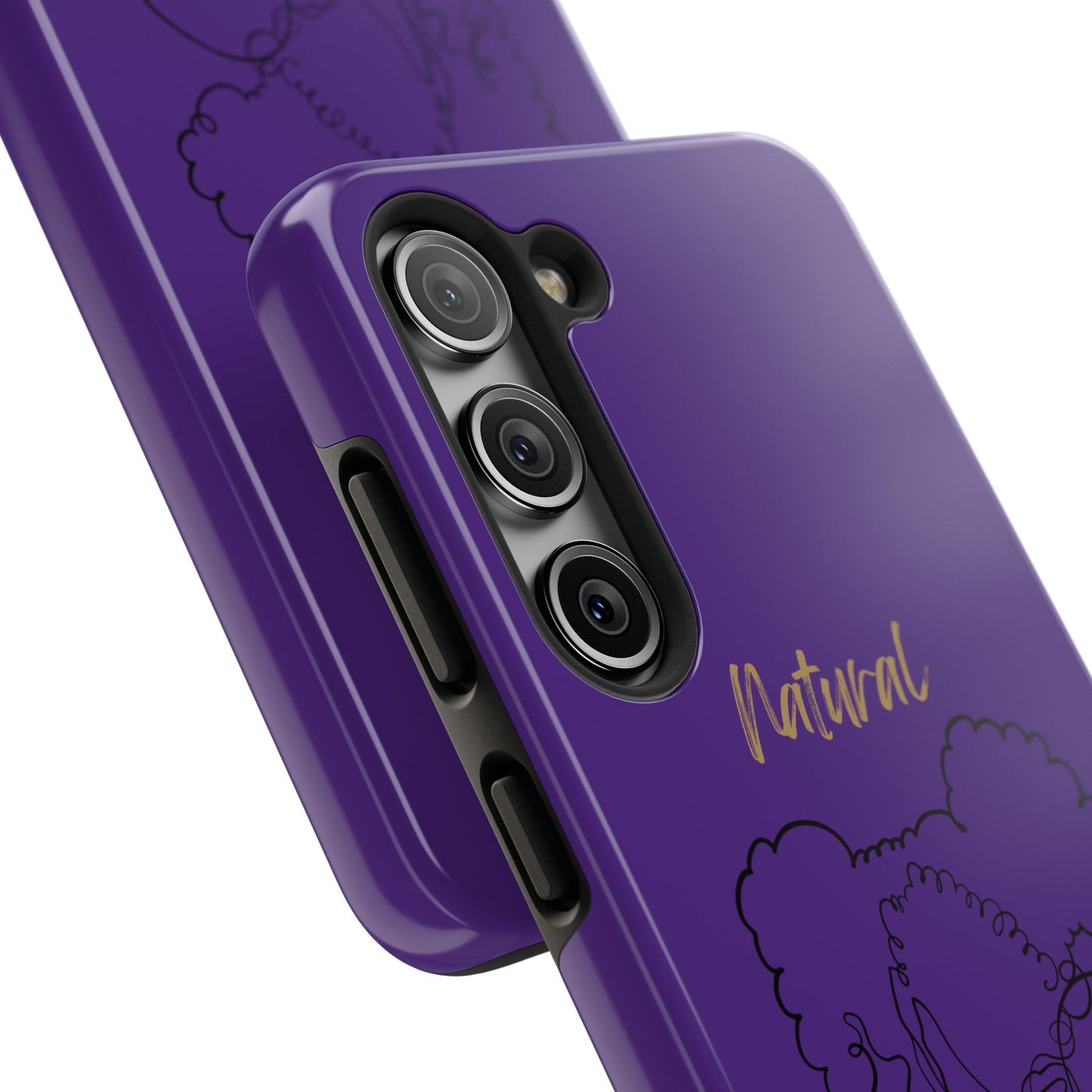 Natural Woman Twin Puffs (BL)Tough Phone Cases PURPLE