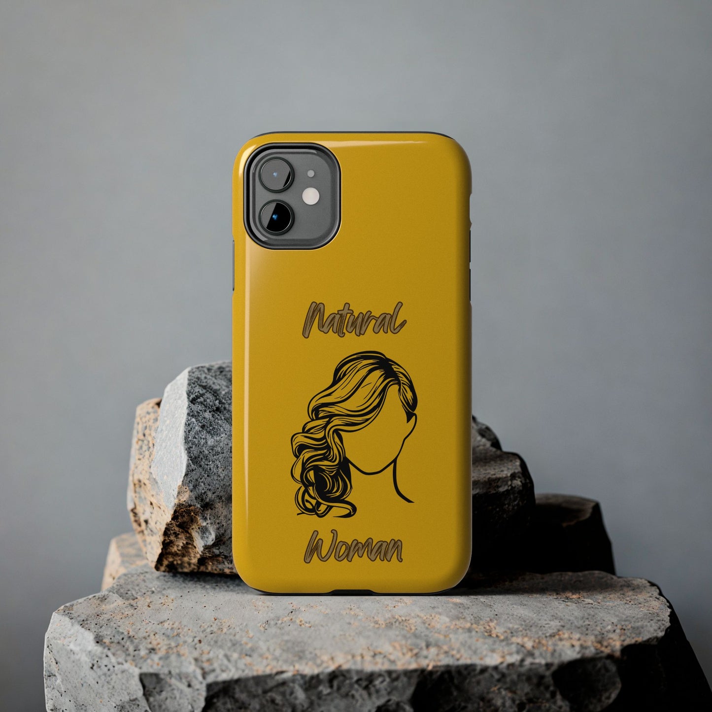 Natural Woman Long Curl (BL)Tough Phone Cases YELLOW