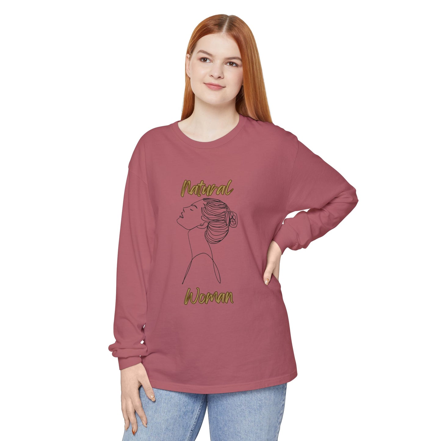 Natural Woman Wet Bun (BL) Long Sleeve T-Shirt