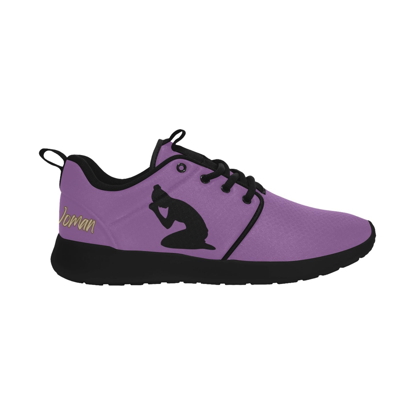 Natural Woman PRAY (BL) PURPLE w/ Black Sole Sneakers