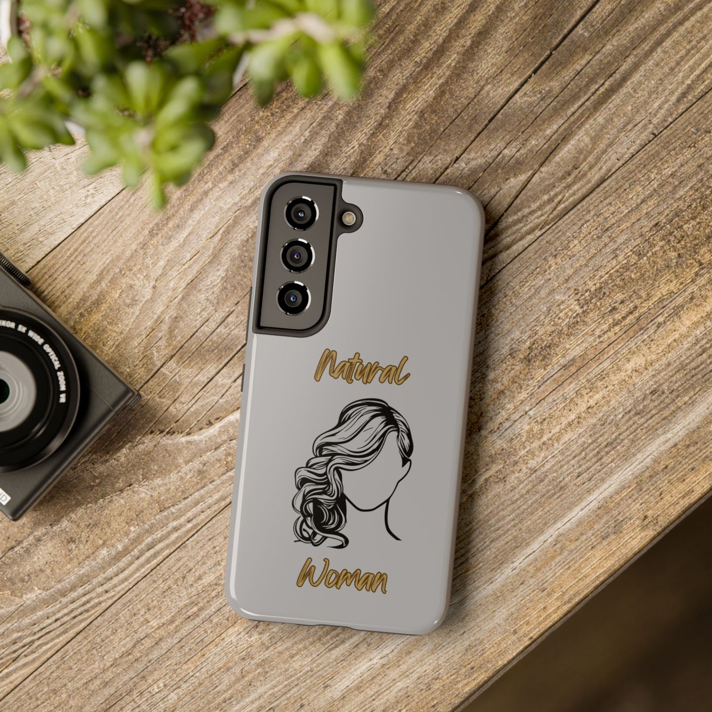 Natural Woman Long Curl (BL)Tough Phone Cases LIGHT GREY