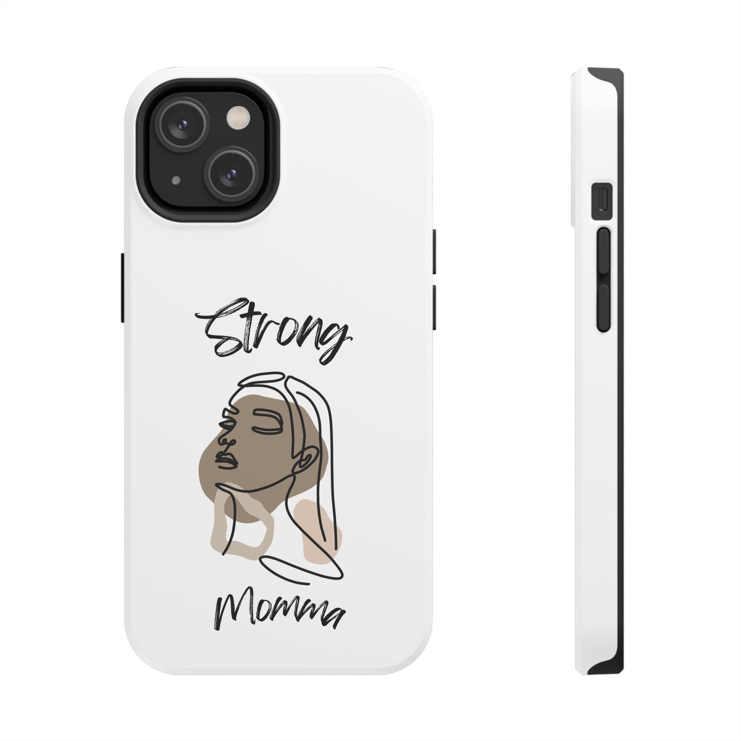 STRONG MOMMA Samsung Galaxy Tough Phone Cases (BL) White