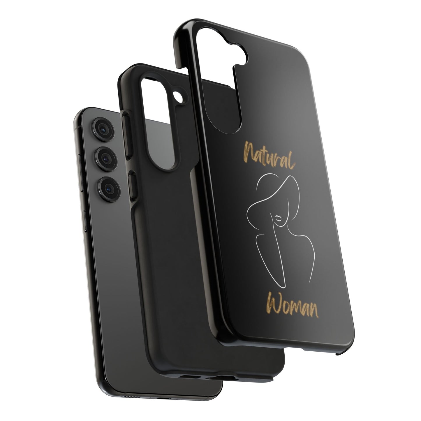 Natural Woman Sun Hat (WL) Tough Phone Cases BLACK