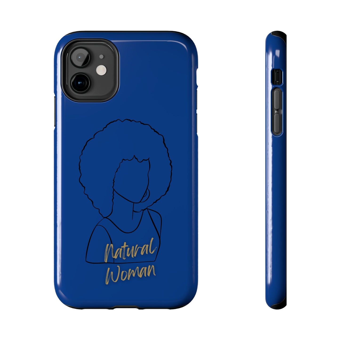 Natural Woman Afro (BL)Tough Phone Cases DARK BLUE
