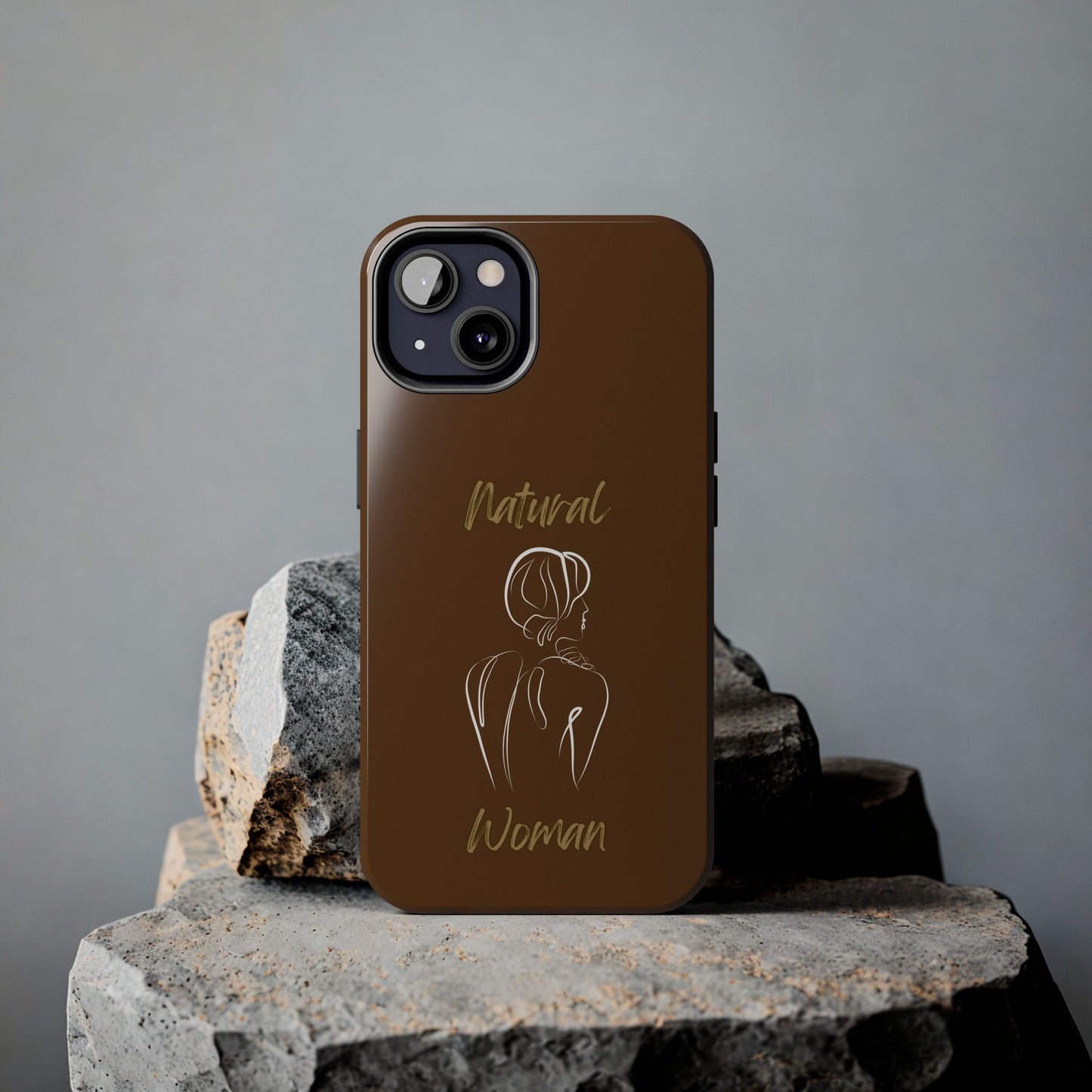 Natural Woman Back (WL)Tough Phone Cases BROWN