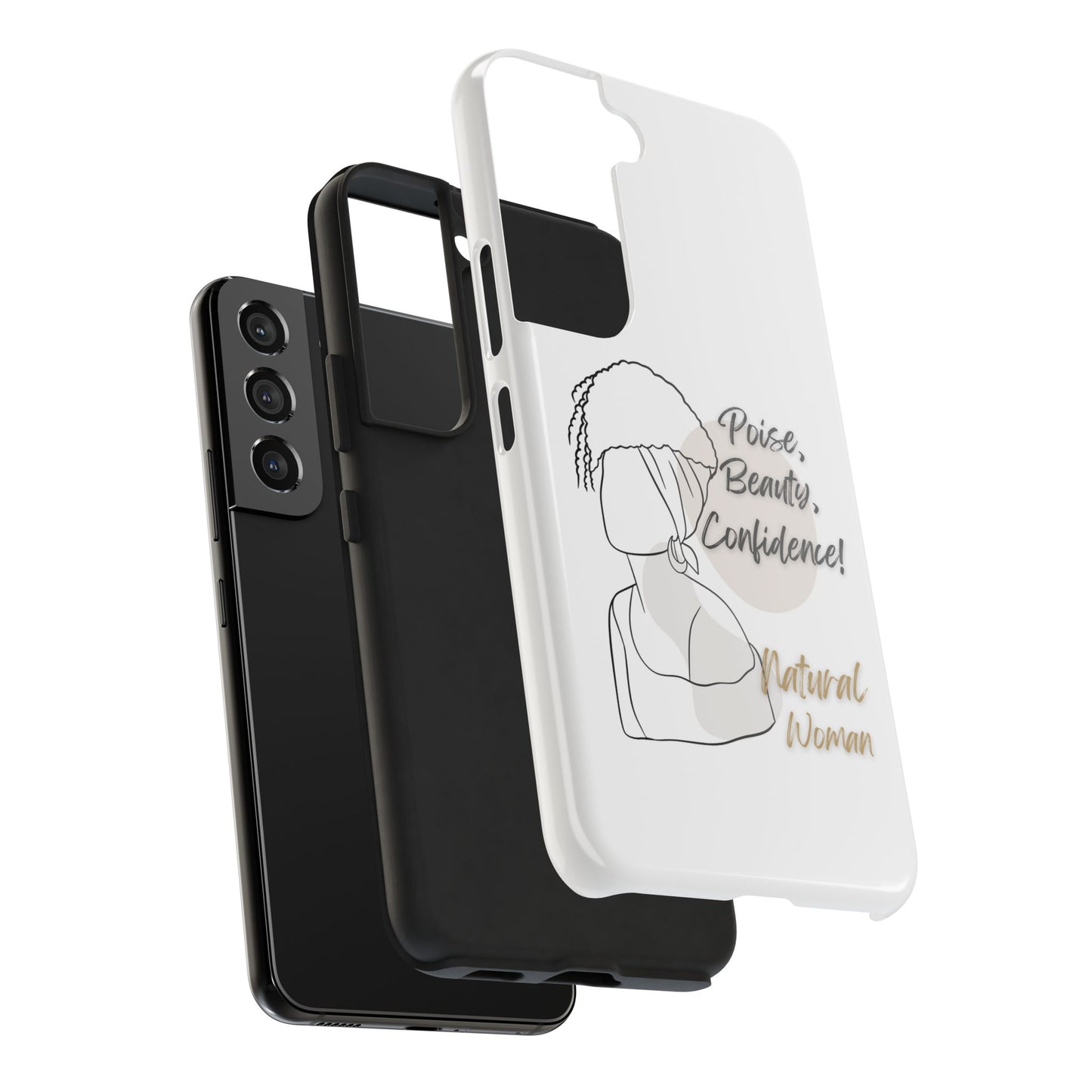 Natural woman Puff (BL)Tough Phone Cases WHITE