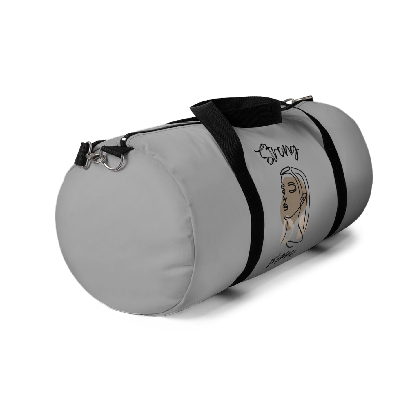 Strong Momma (BL) Duffel Bag LIGHT GREY