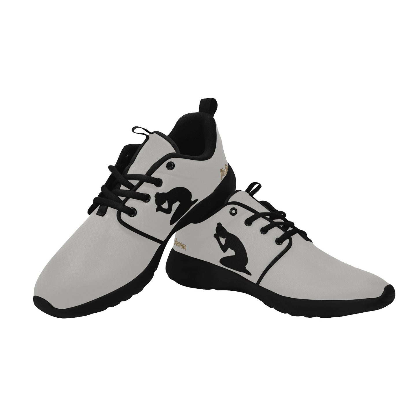 Natural Woman PRAY (BL) GRAY w/ Black Sole Sneakers