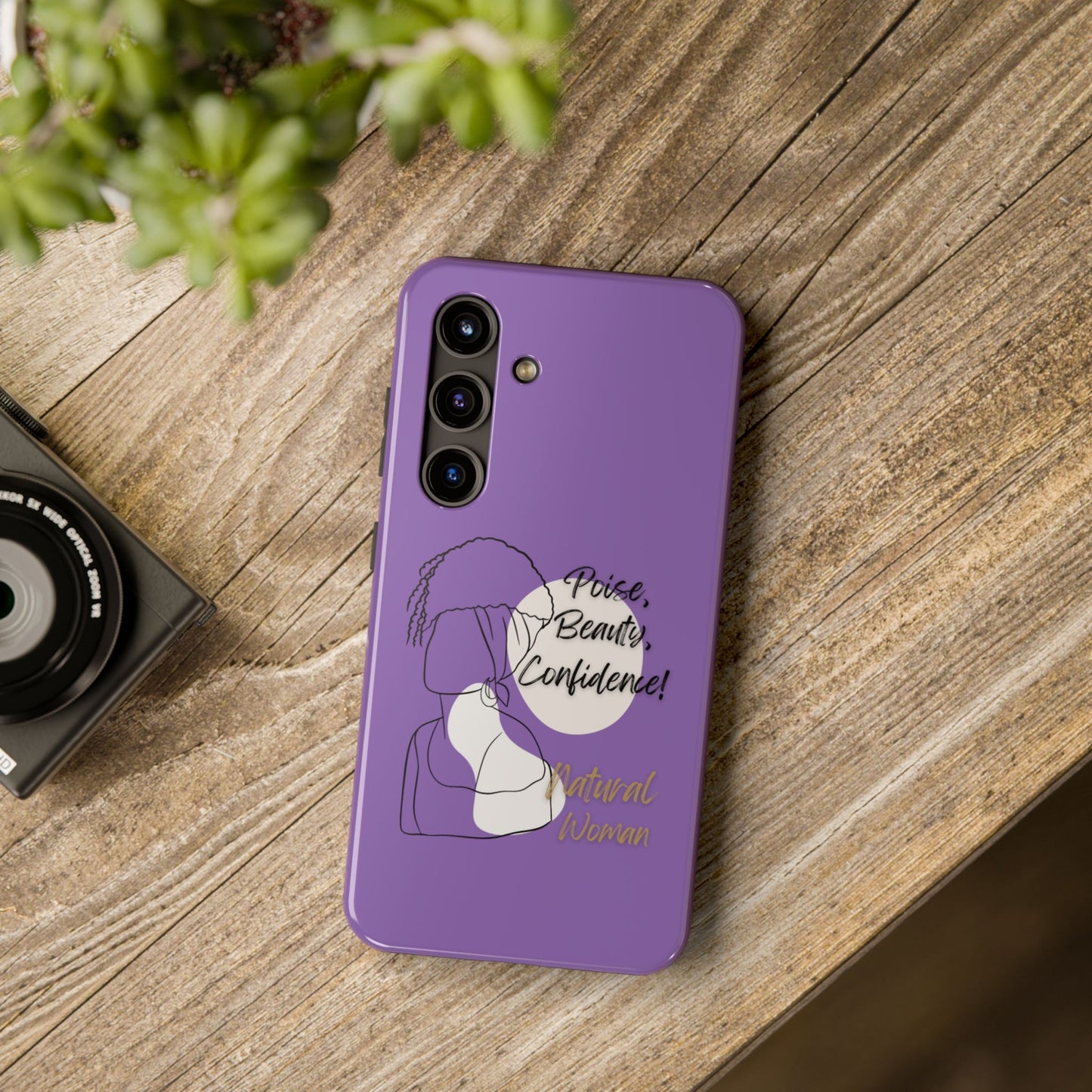 Natural Woman Puff (BL)Tough Phone Cases LIGHT PURPLE