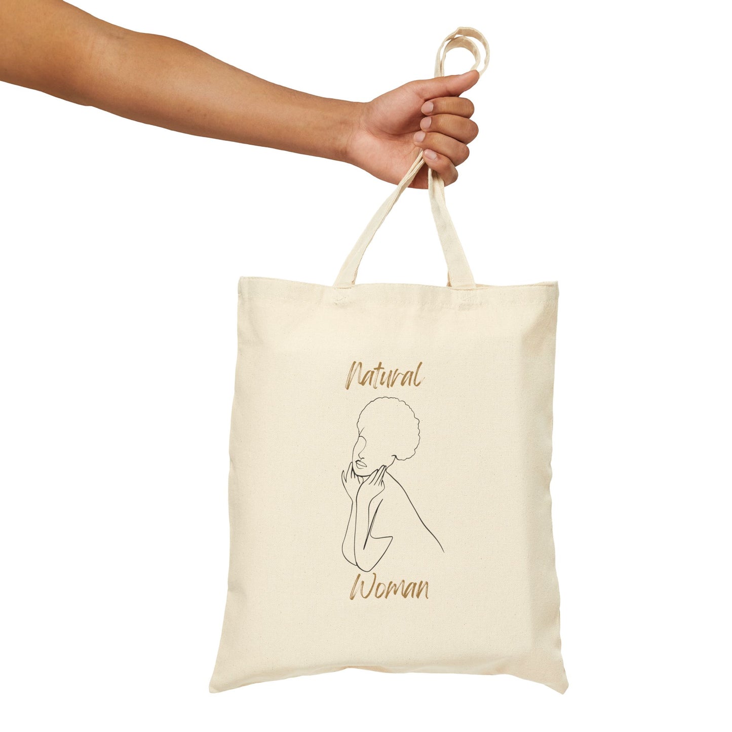 Natural Woman Cute Afro (BL) Canvas Tote Bag