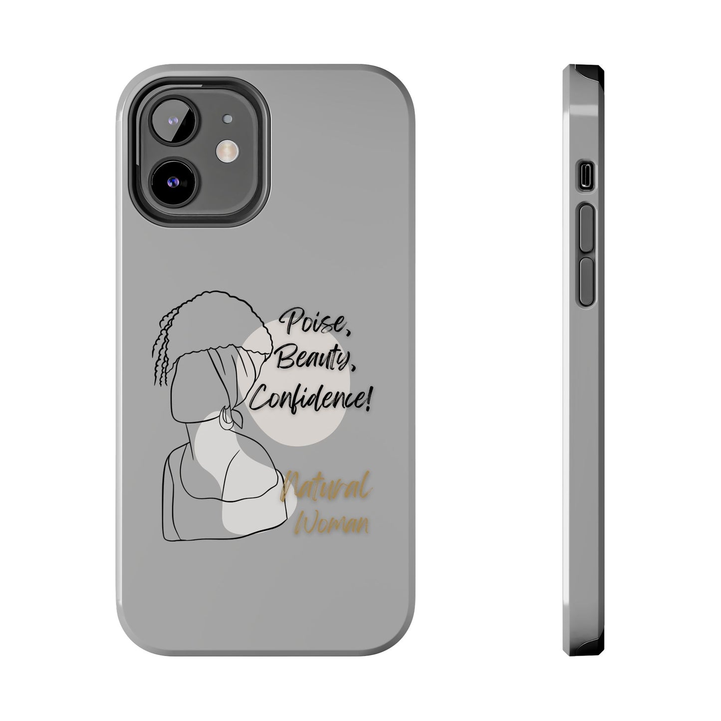 Natural woman Puff (BL)Tough Phone Cases LIGHT GREY