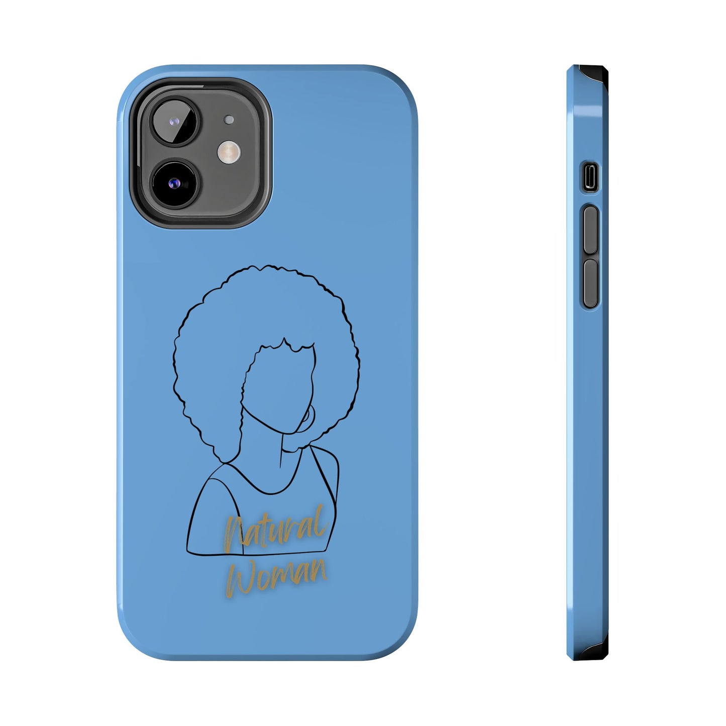 Natural Woman Afro (BL)Tough Phone Cases LIGHT BLUE