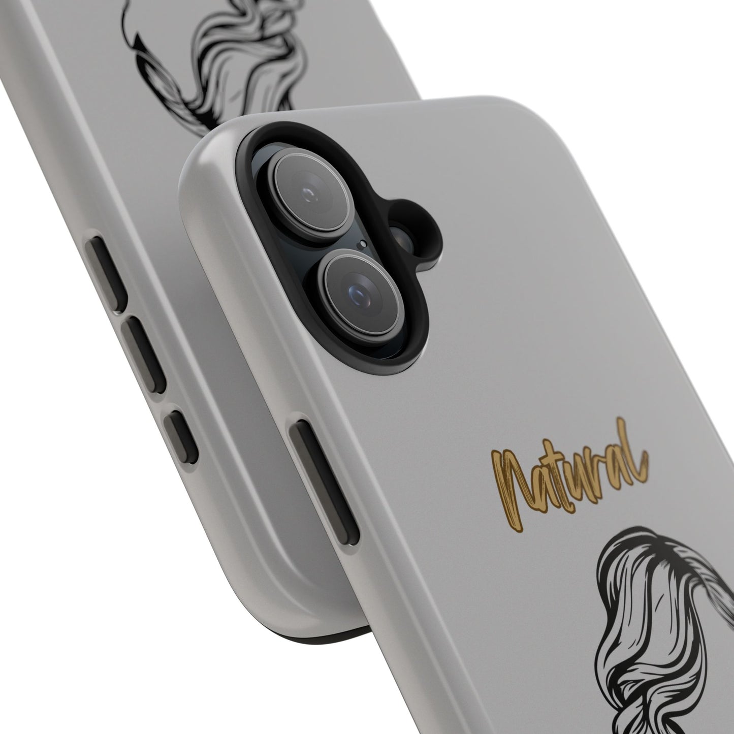 Natural Woman Long Curl (BL)Tough Phone Cases LIGHT GREY
