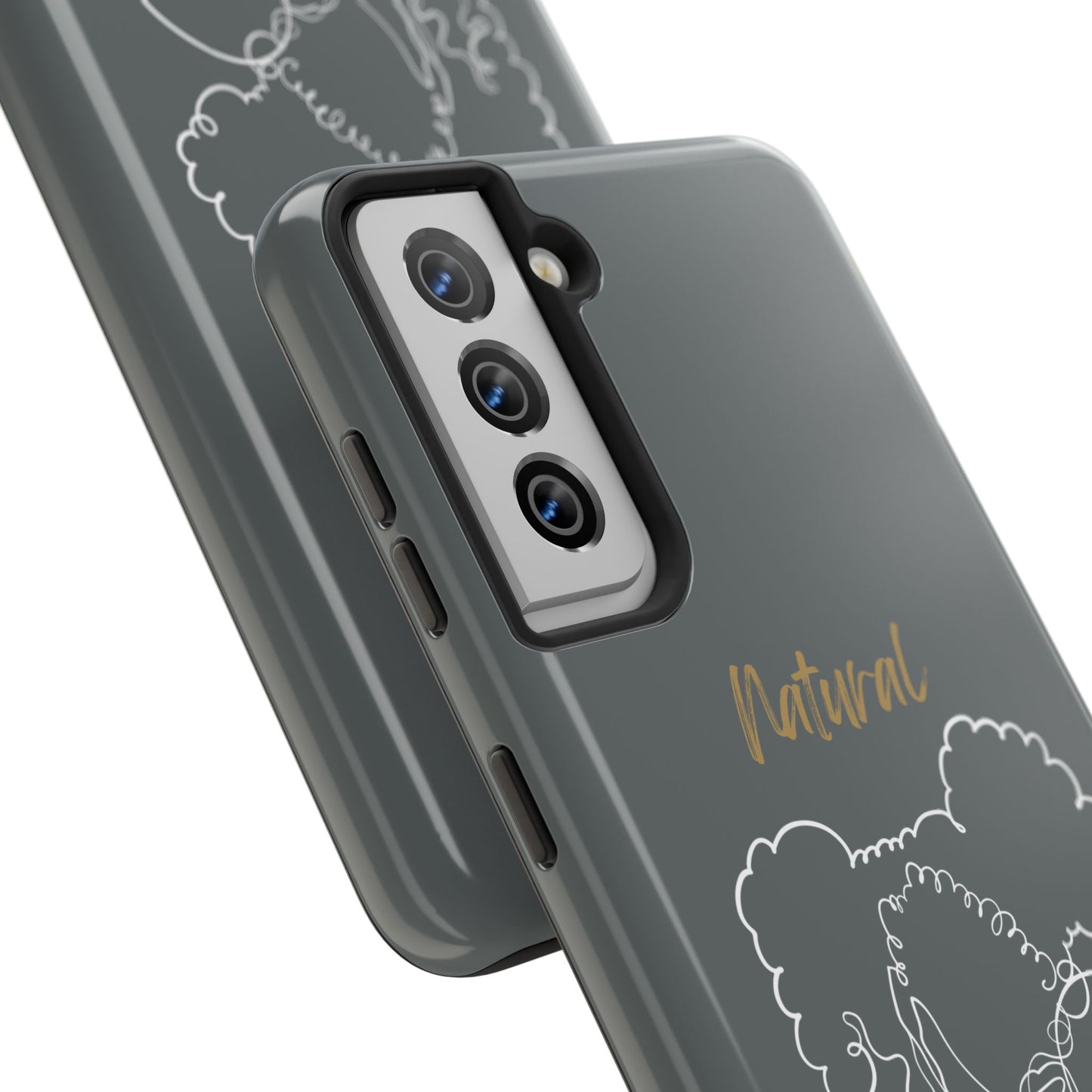 Natural Woman Twin Puffs (WL)Tough Phone Cases DARK GREY