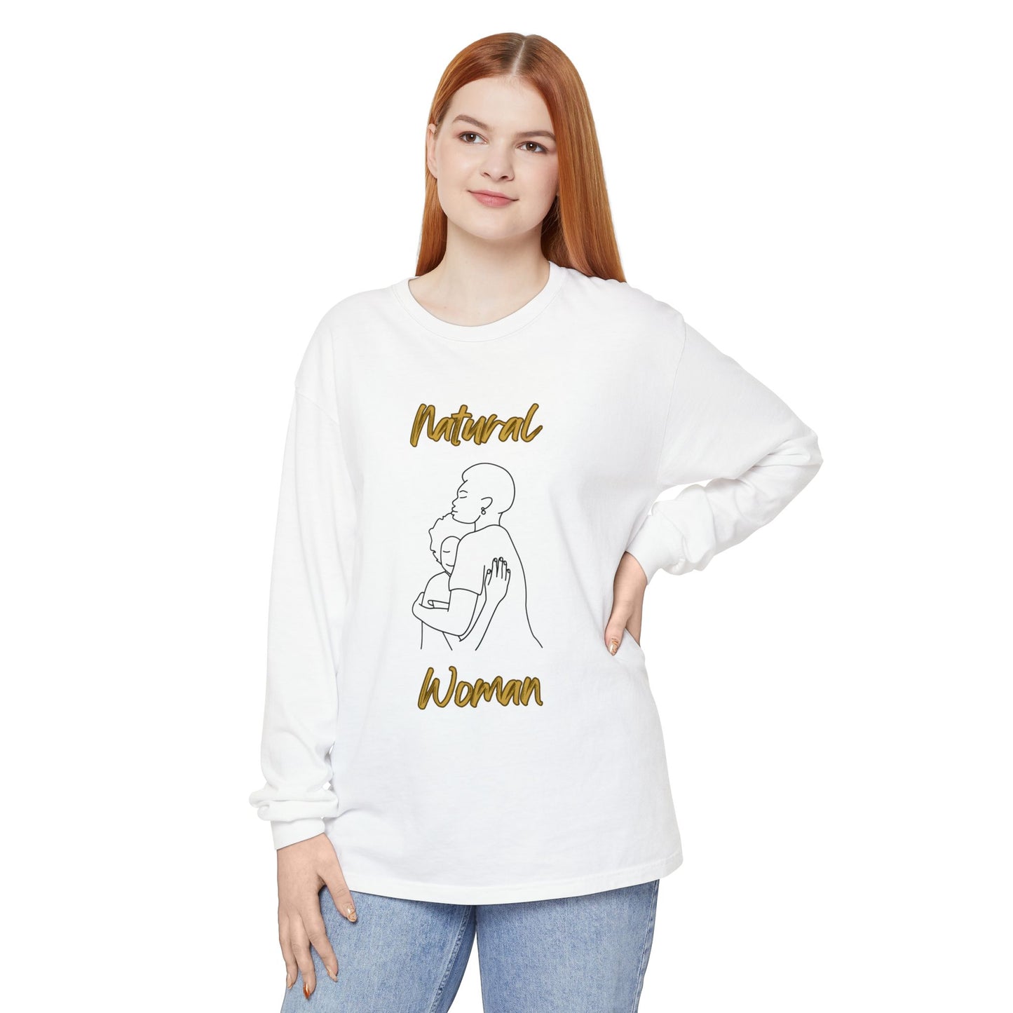Natural Woman Safe With Momma (BL) Long Sleeve T-Shirt