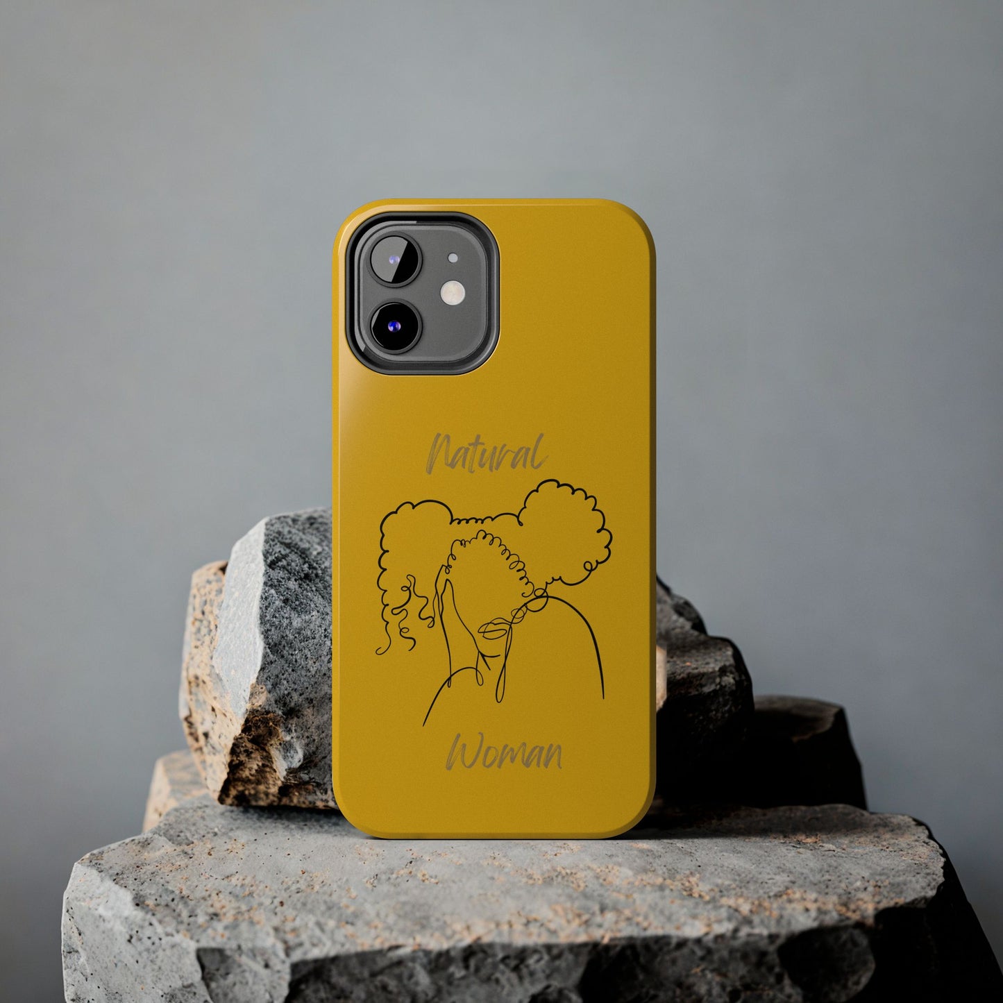 Natural Woman Twin Puffs (BL) Tough Phone Cases YELLOW