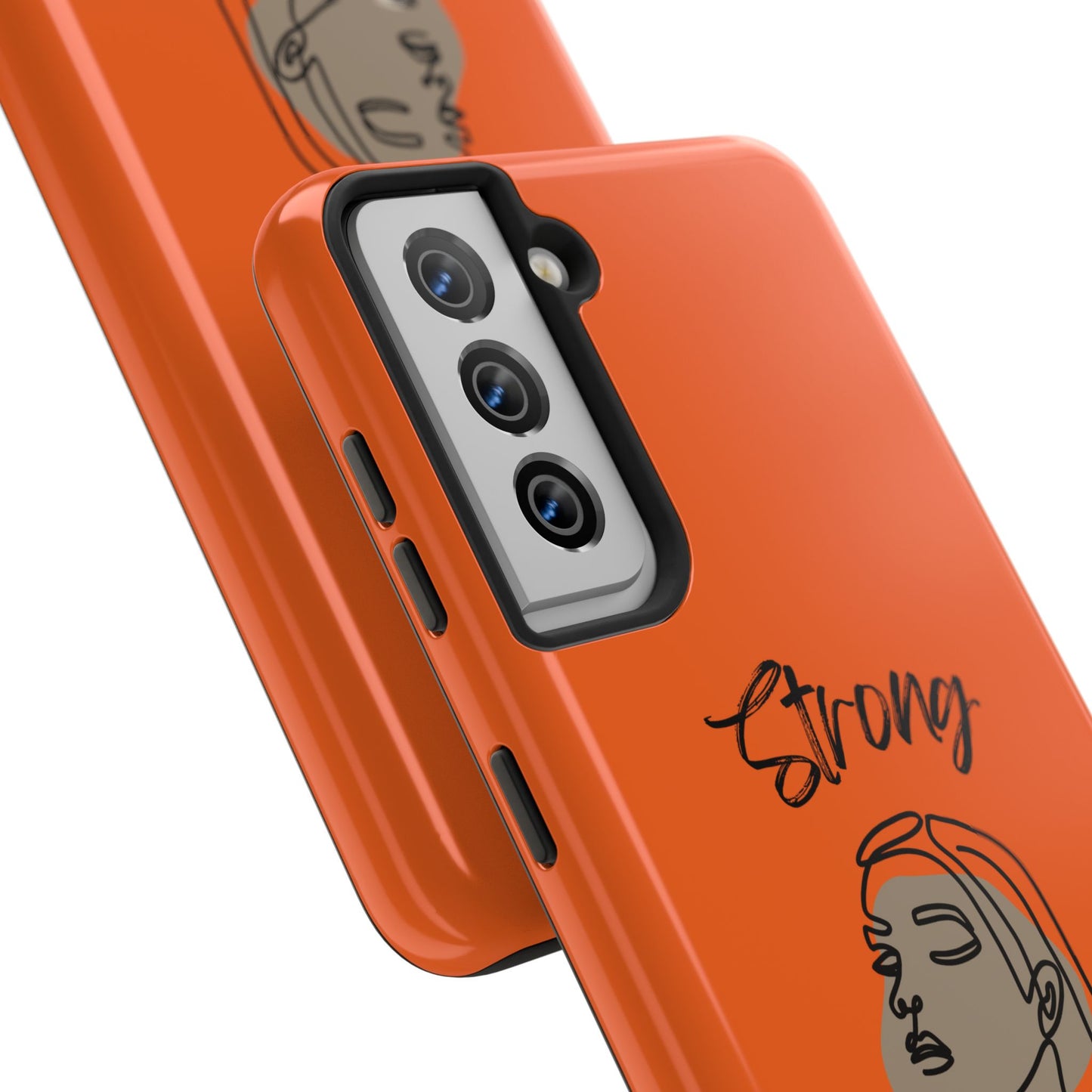 STRONG MOMMA Samsung Galaxy Tough Phone Cases (BL) Orange