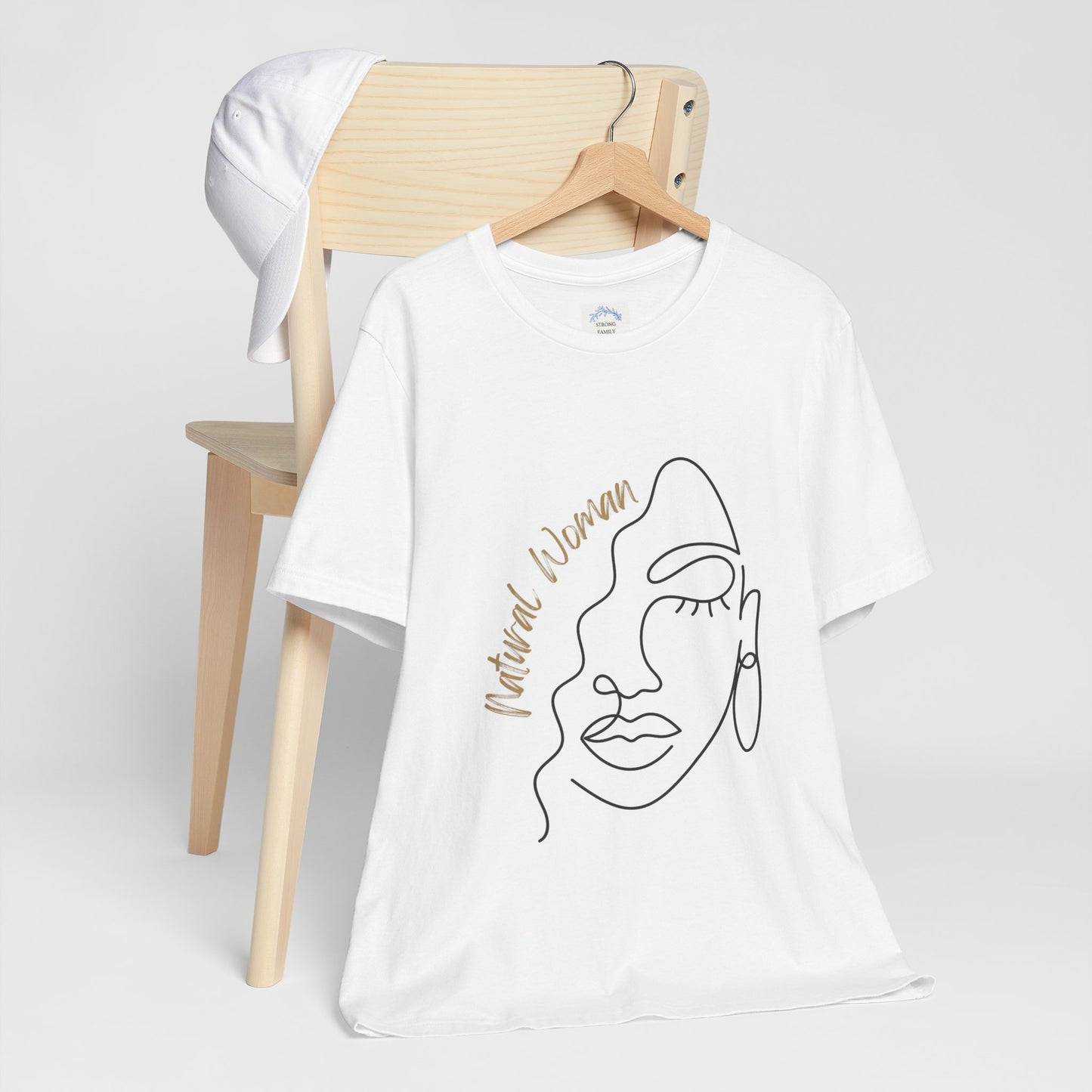 Natural Woman Half Face (BL) Short Sleeve T-Shirt
