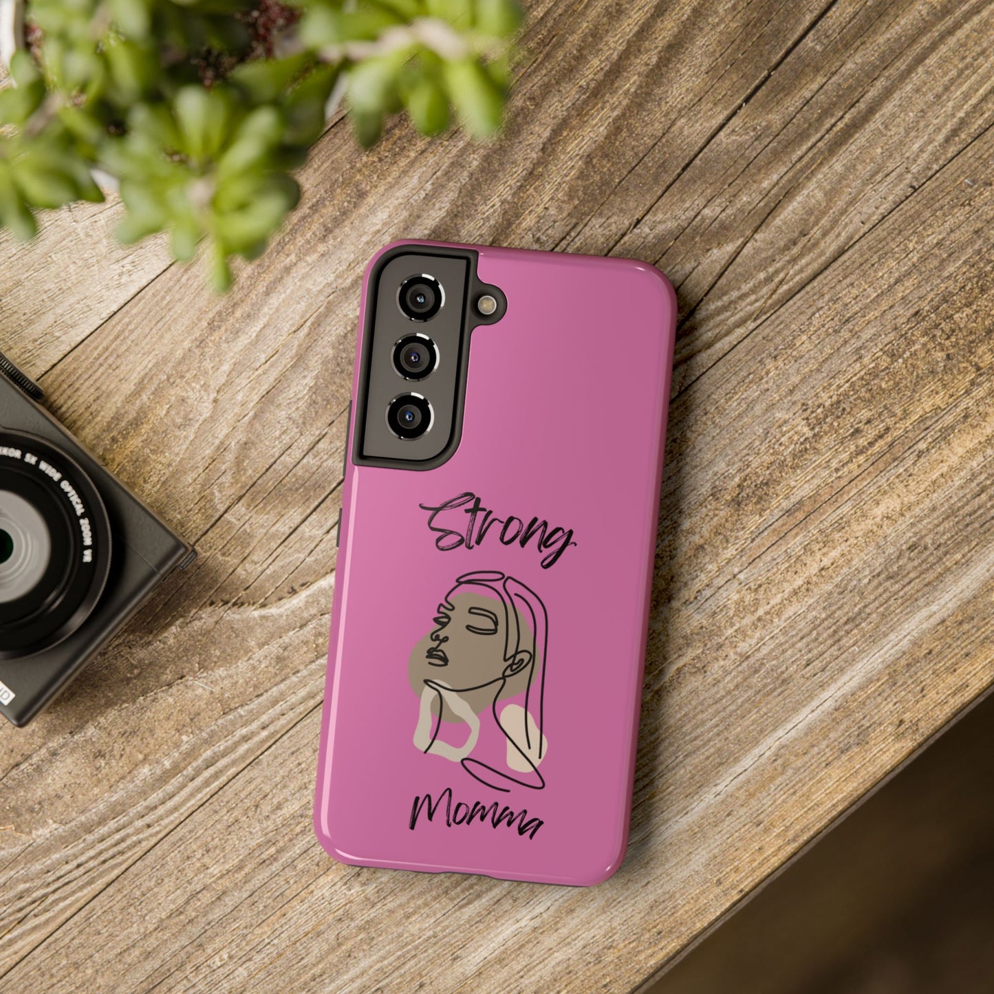 STRONG MOMMA Samsung Galaxy Tough Phone Cases (BL) Light Pink