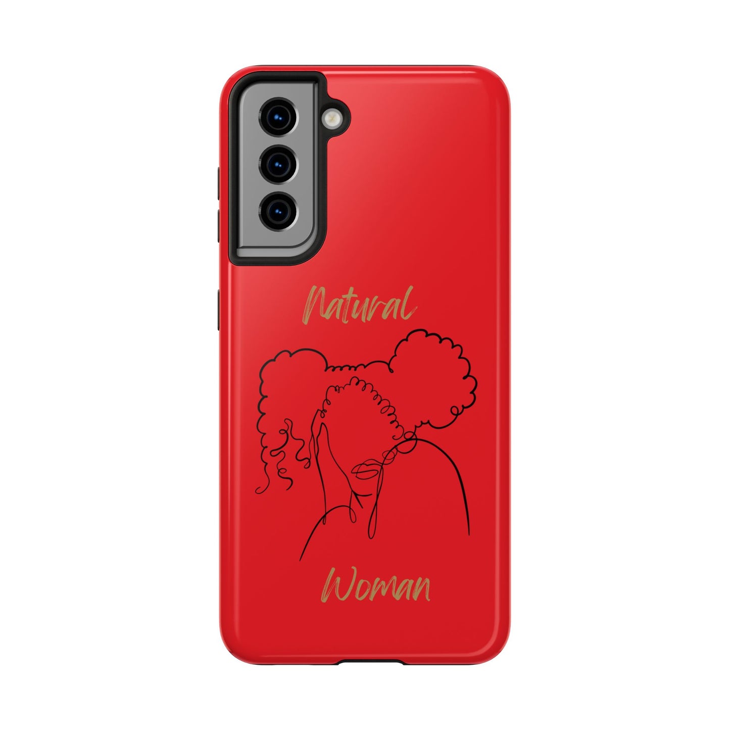 Natural Woman Twin Puffs (BL) Tough Phone Case RED