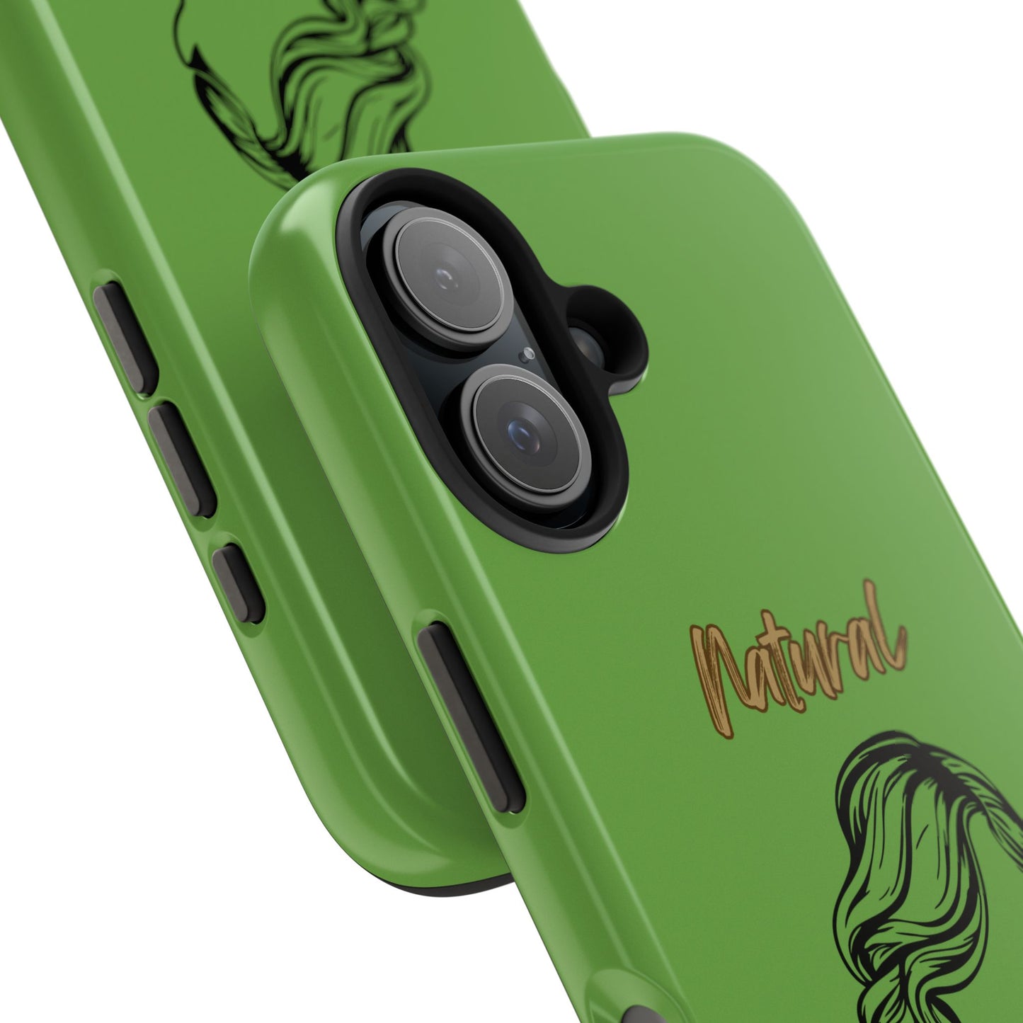 Natural Woman Long Curl (BL)Tough Phone Cases GREEN