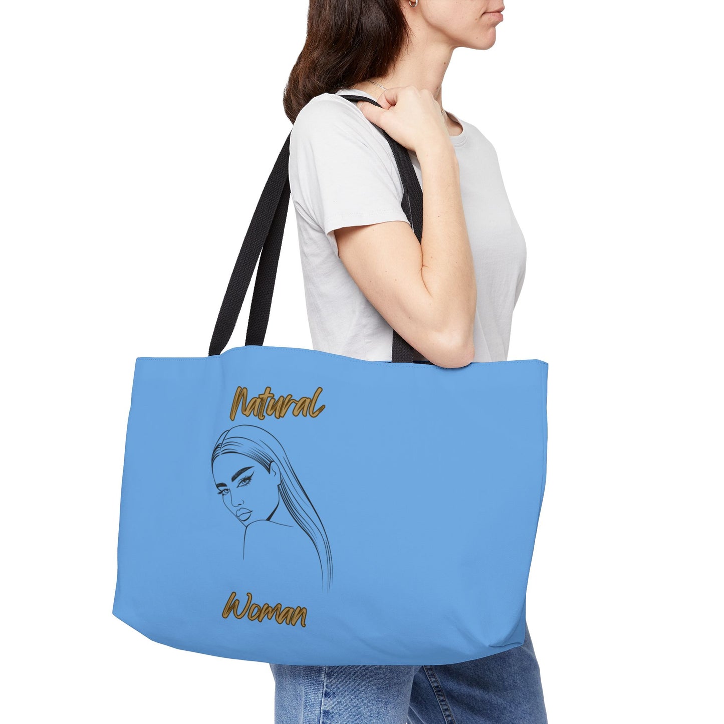 Natural Woman The Stare (BL) Weekender Tote Bag LIGHT BLUE