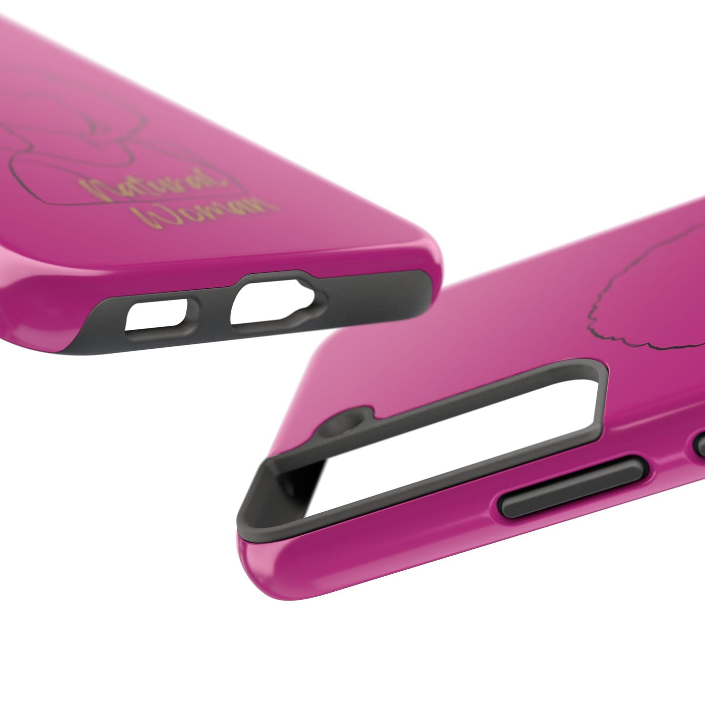 Natural Woman Afro (BL)Tough Phone Cases PINK
