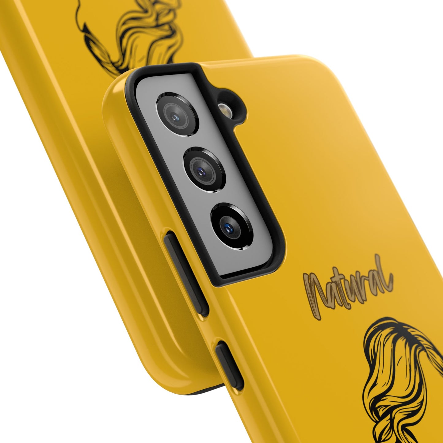 Natural Woman Long Curl (BL)Tough Phone Cases YELLOW