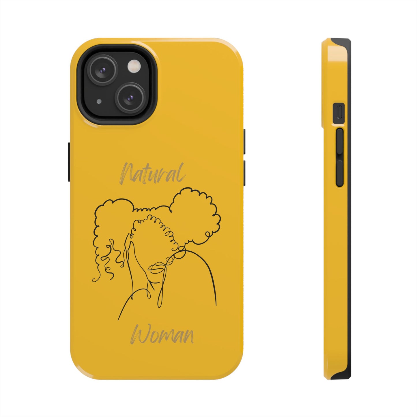 Natural Woman Twin Puffs (BL) Tough Phone Cases YELLOW