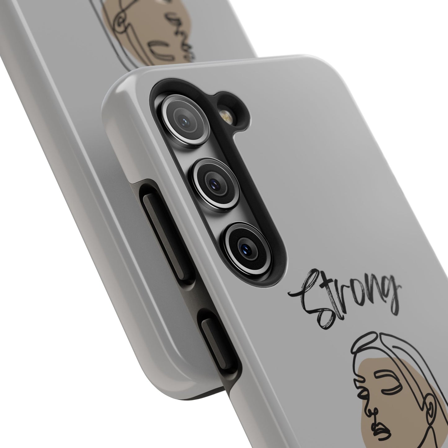 STRONG MOMMA Samsung Galaxy Tough Phone Cases (BL) Light Grey