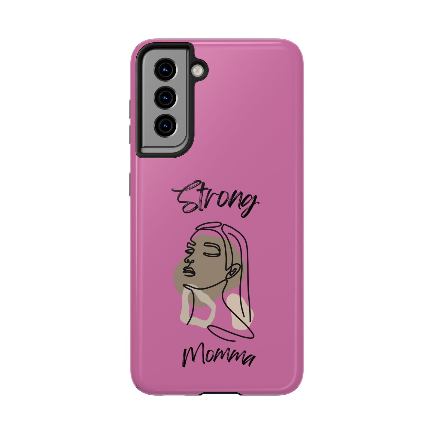STRONG MOMMA Samsung Galaxy Tough Phone Cases (BL) Light Pink