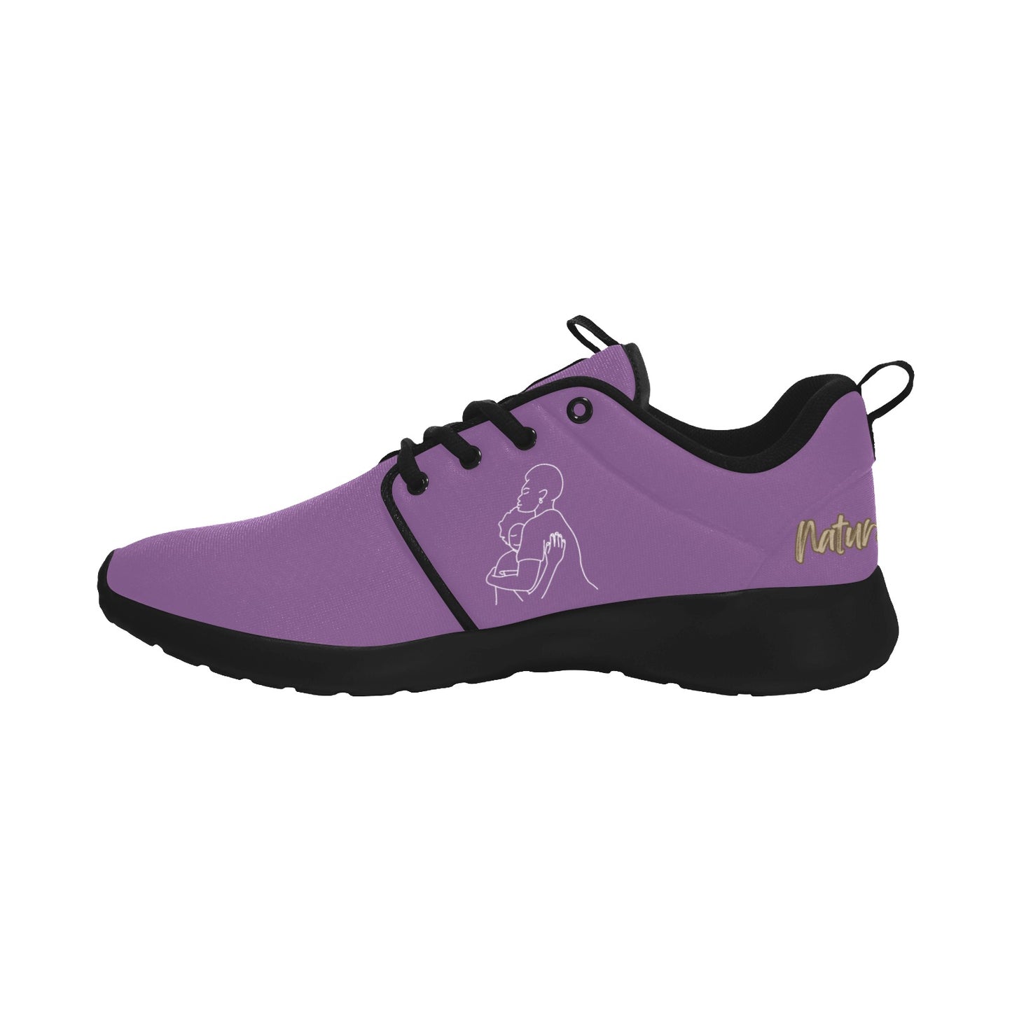 Natural Woman SAFE WITH MOMMA (WL) PURPLE w/ Sole Sneakers