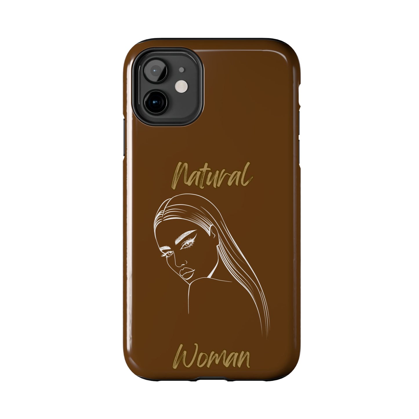 Natural Woman The Stare (WL) Tough Phone Cases BROWN