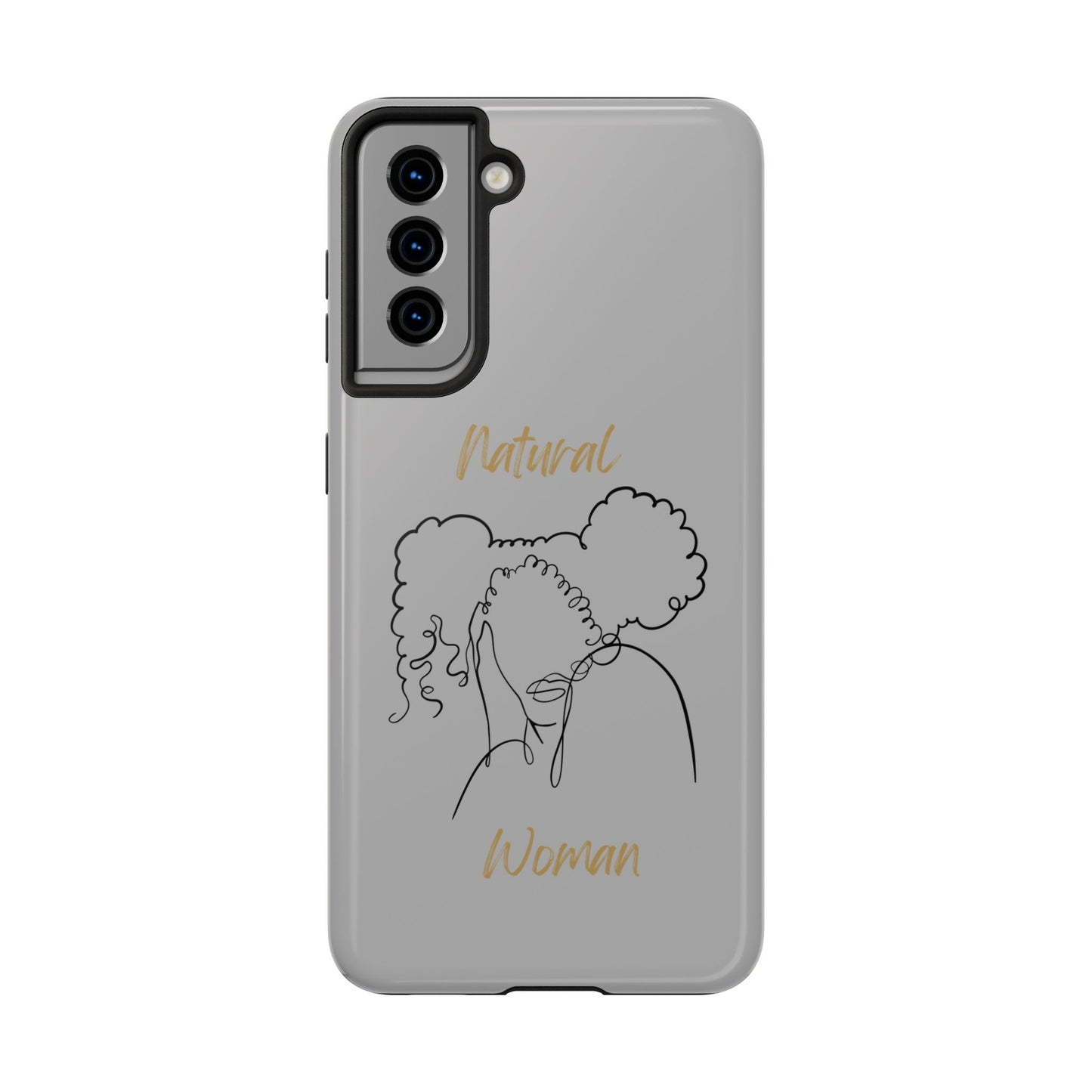Natural Woman Twin Puffs (BL) Tough Phone Cases LIGHT GREY