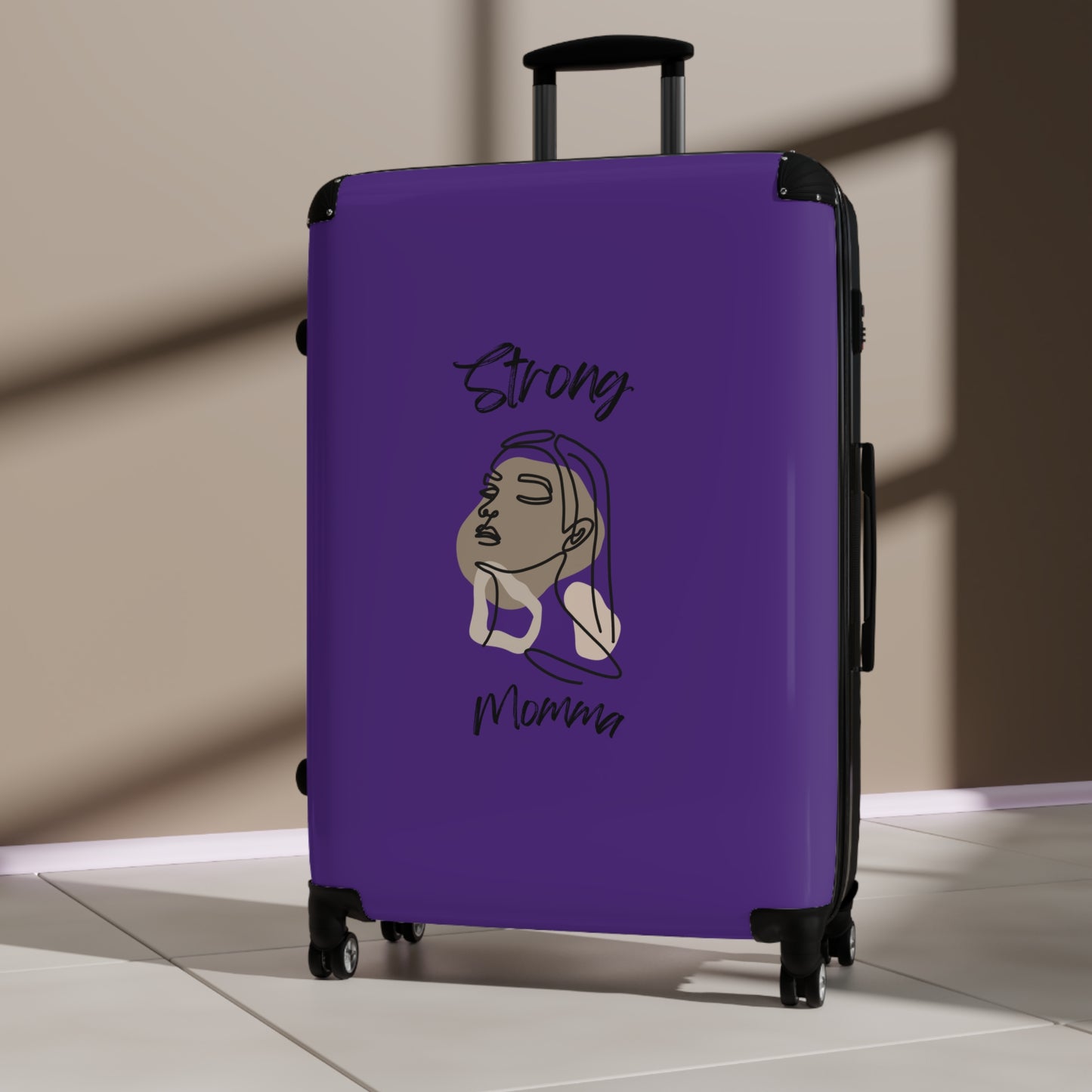 Strong Momma (BL) Luggage Bags PURPLE