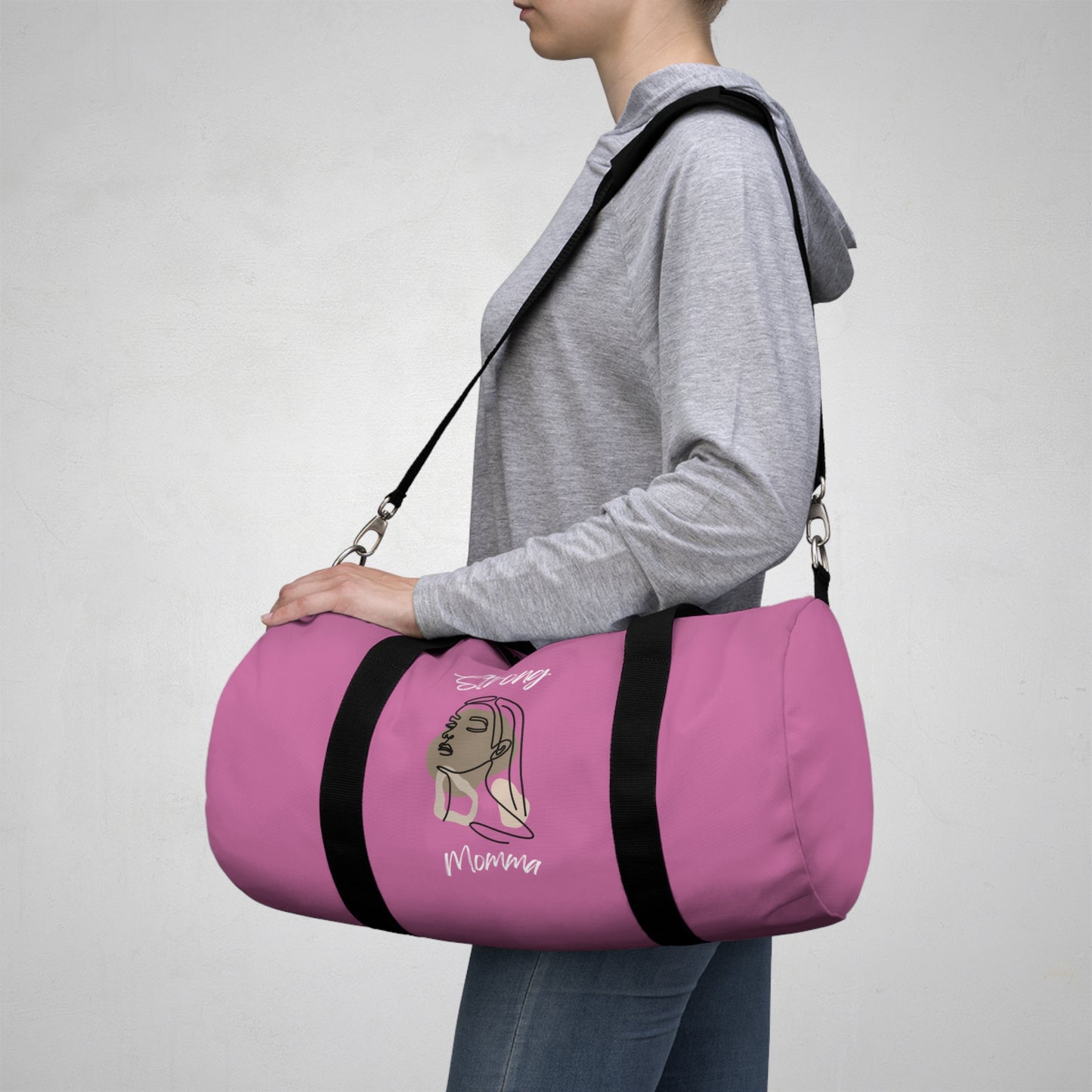 Strong Momma (WL) Duffel Bag LIGHT PINK