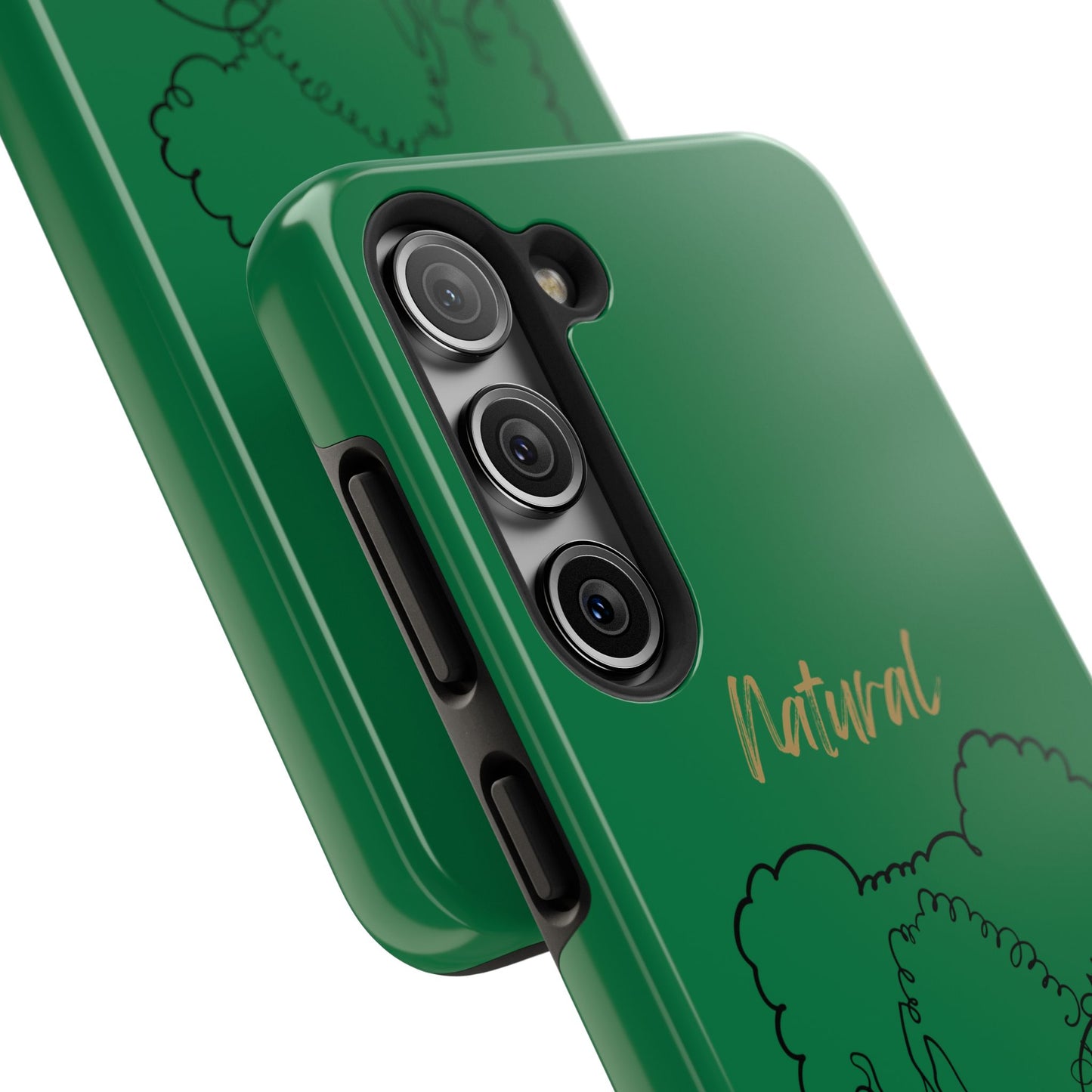 Natural Woman Twin Puffs (BL) Tough Phone Cases DARK GREEN